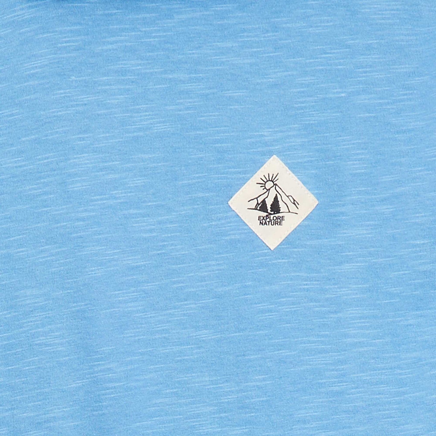 Long-sleeved T-shirt with hood BLUE