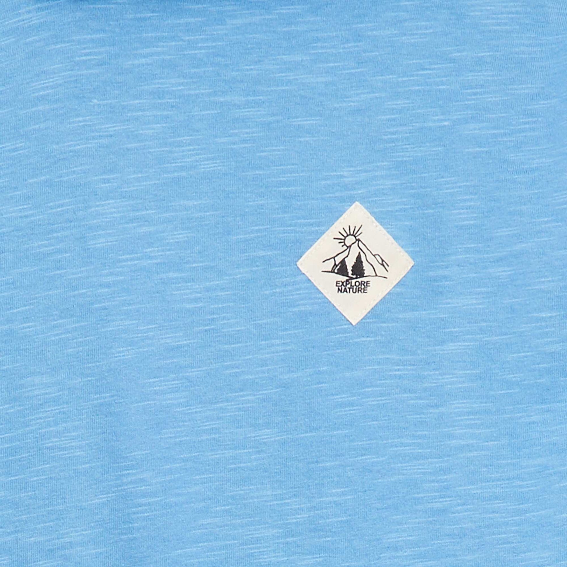 Long-sleeved T-shirt with hood BLUE