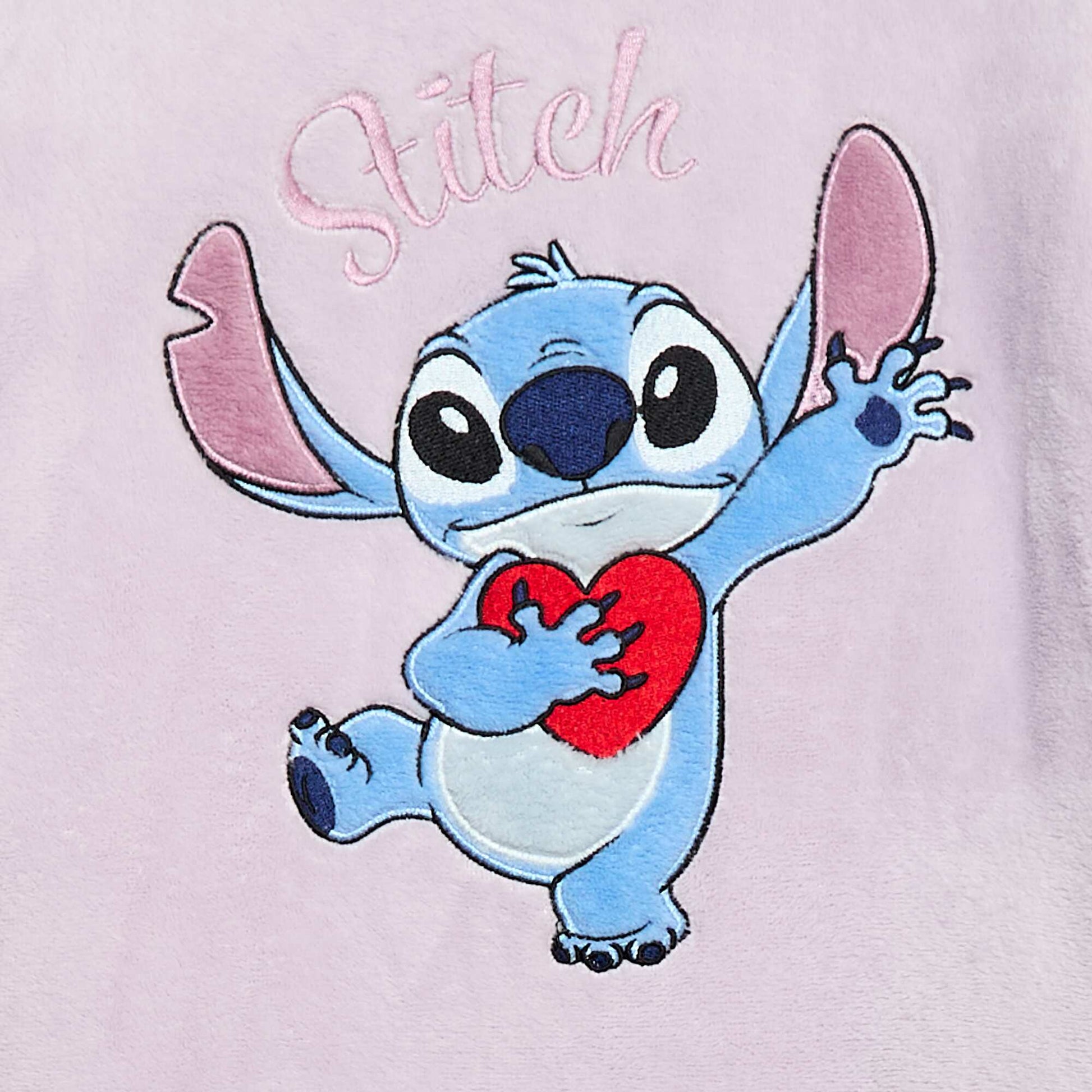 Disney 'Stitch' Fleece Long Pajama Set - 2 Piece PURPLE