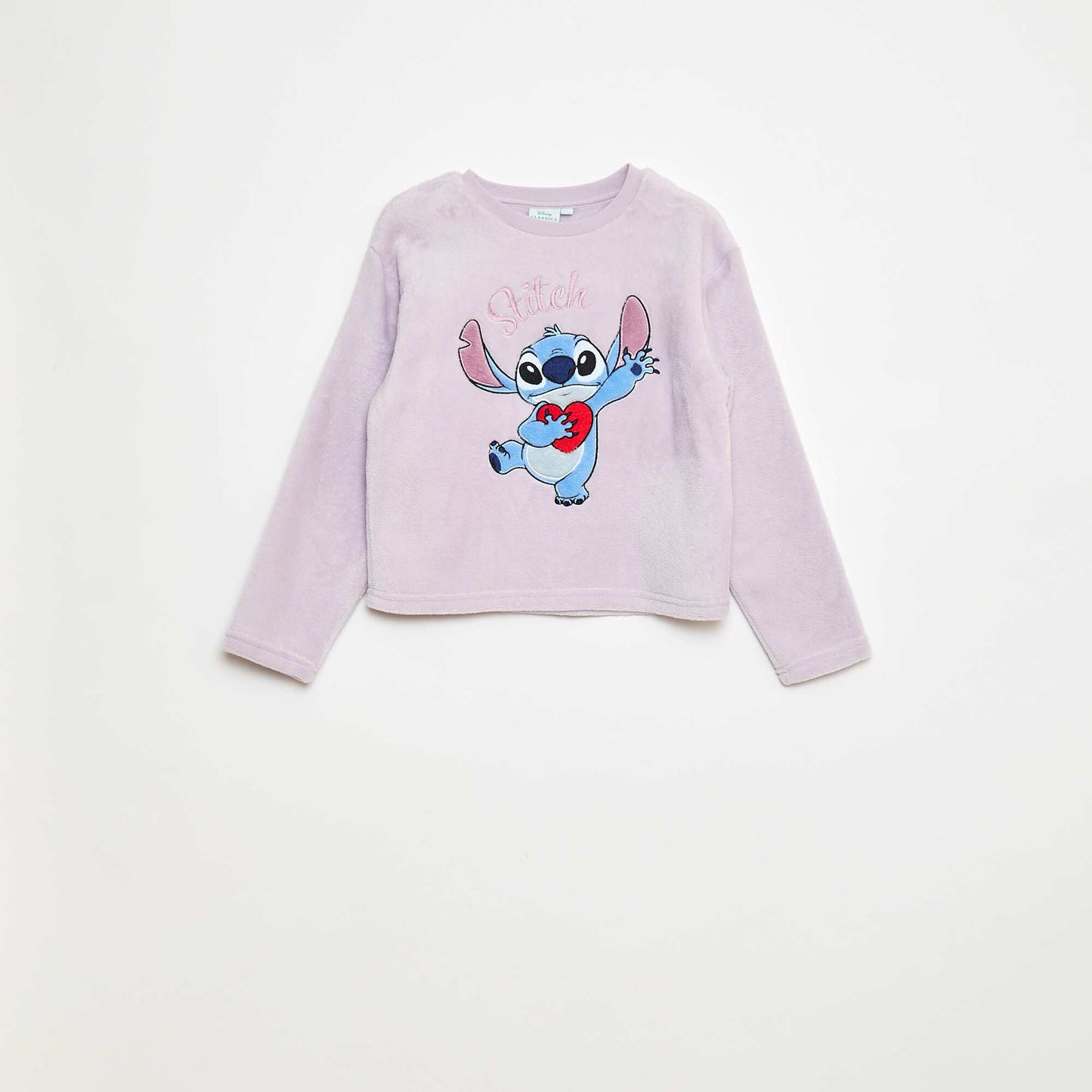 Disney 'Stitch' Fleece Long Pajama Set - 2 Piece PURPLE