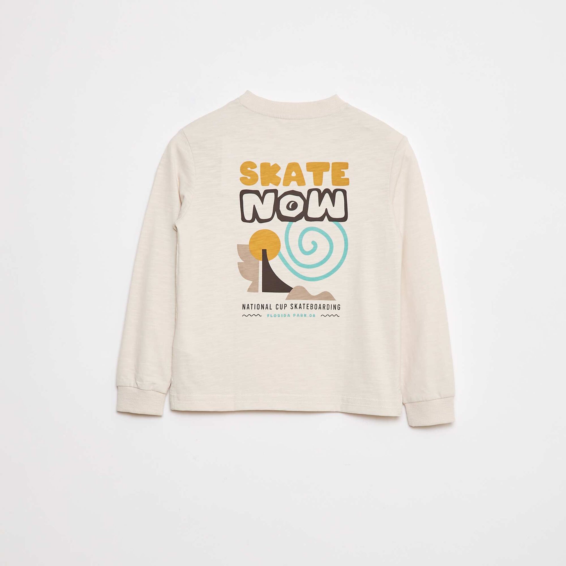 Loose Skate Print T-Shirt WHITE