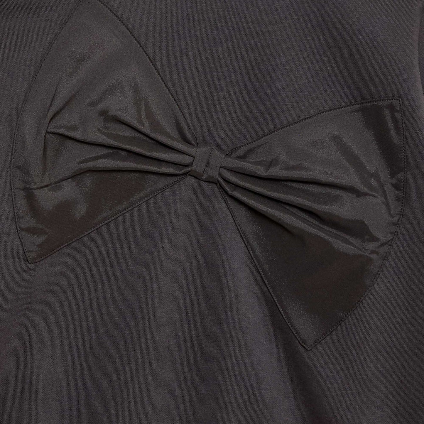 Sweatshirt with satin bow BLACK
