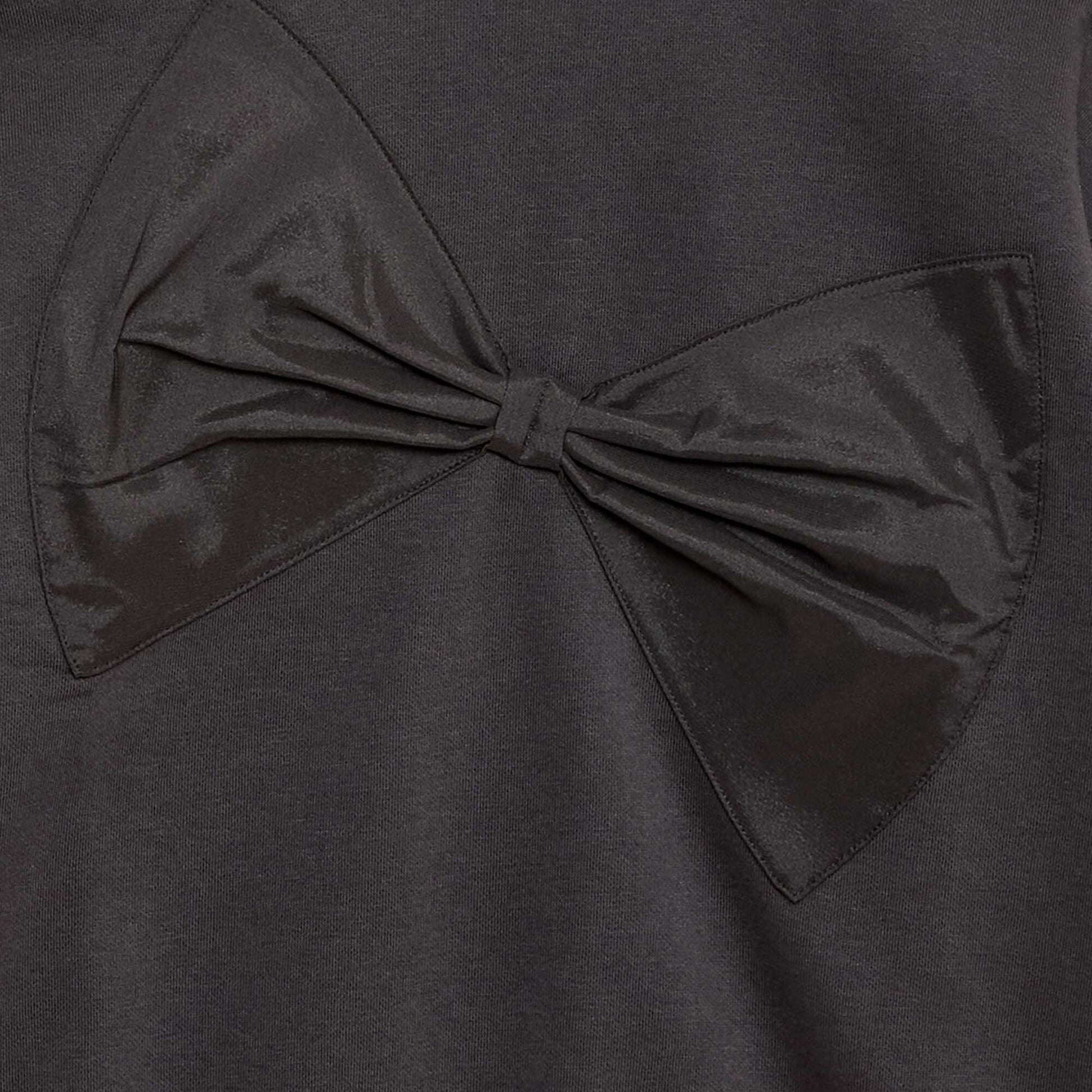 Sweatshirt with satin bow BLACK