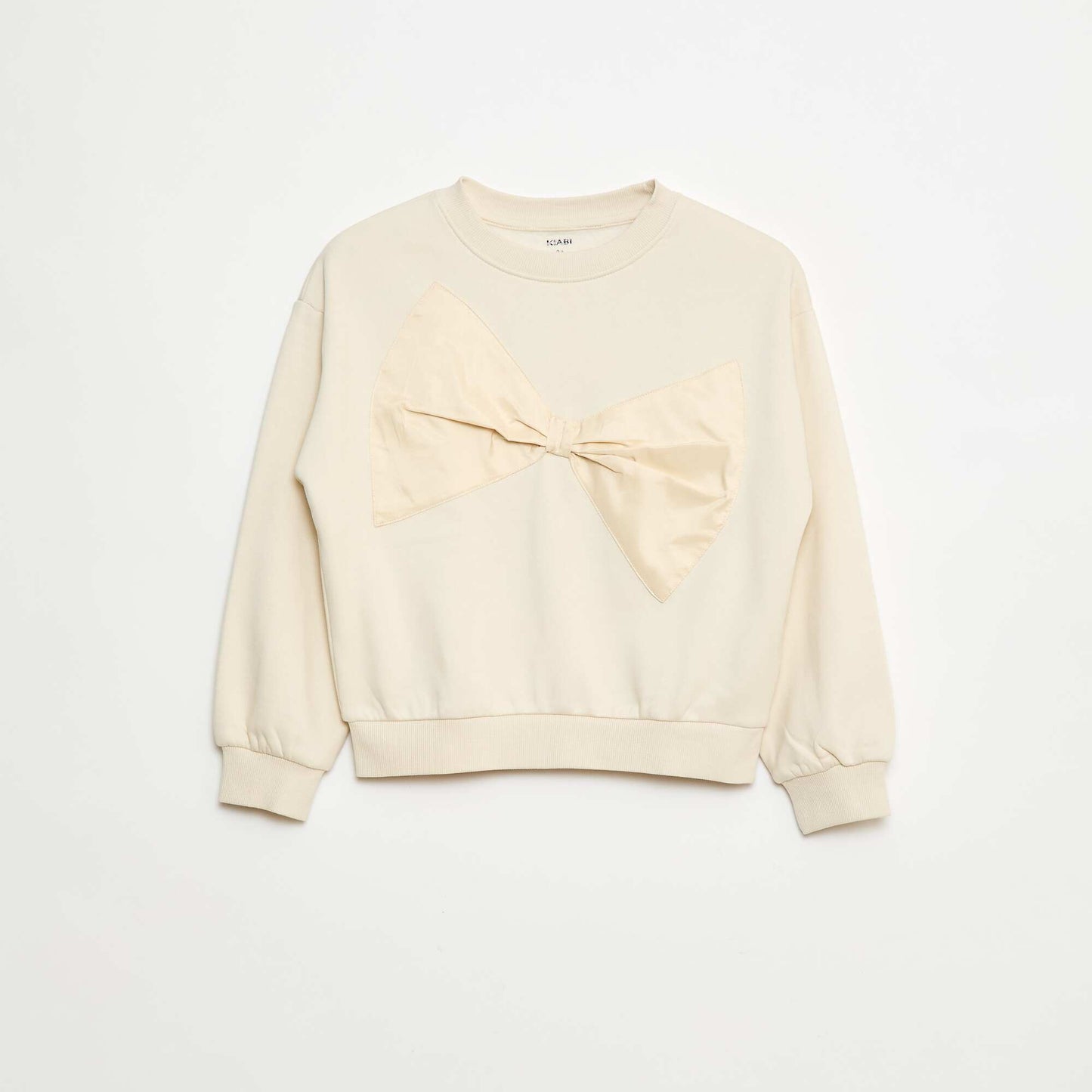 Sweatshirt with satin bow WHITE