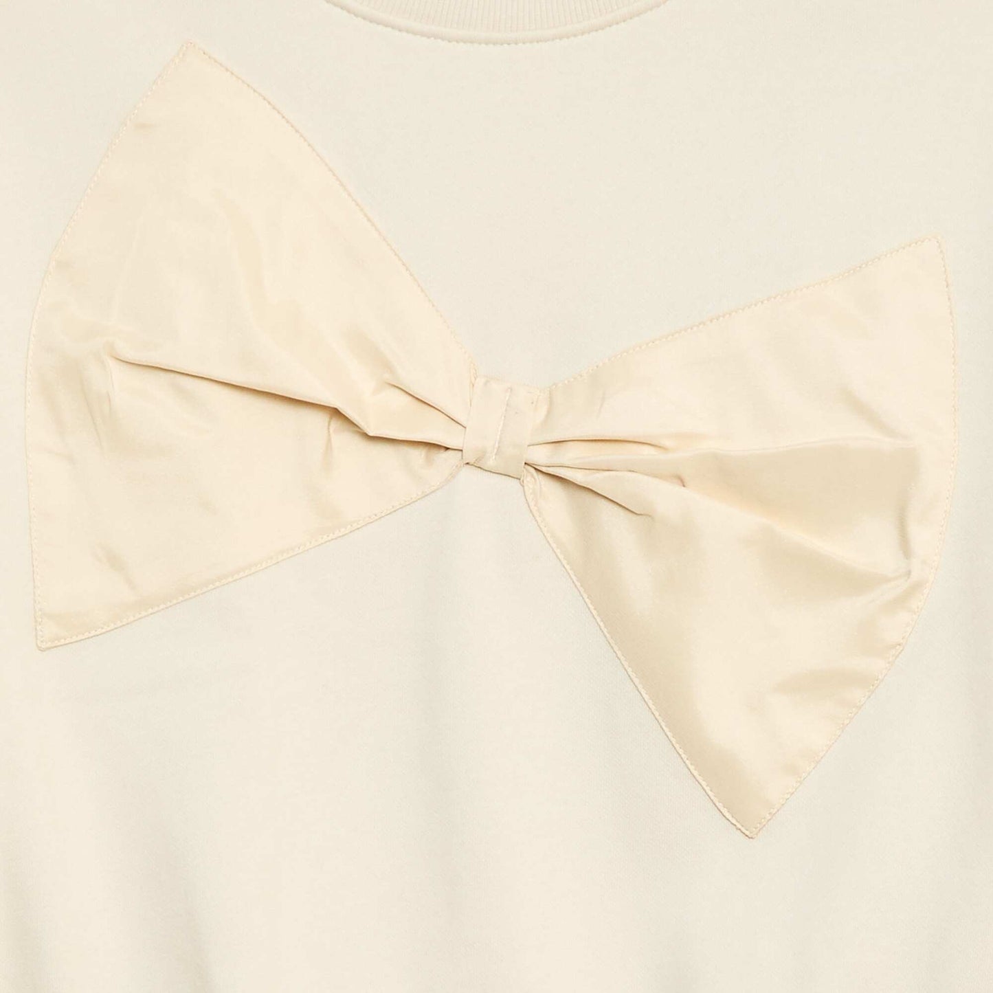 Sweatshirt with satin bow WHITE