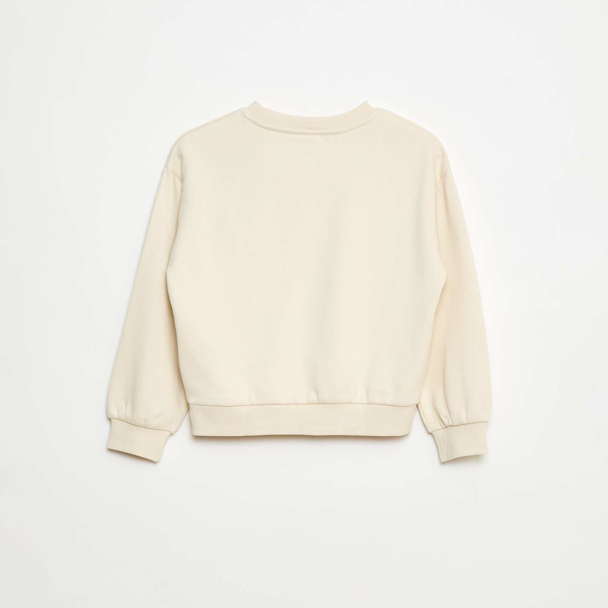 Sweatshirt with satin bow WHITE