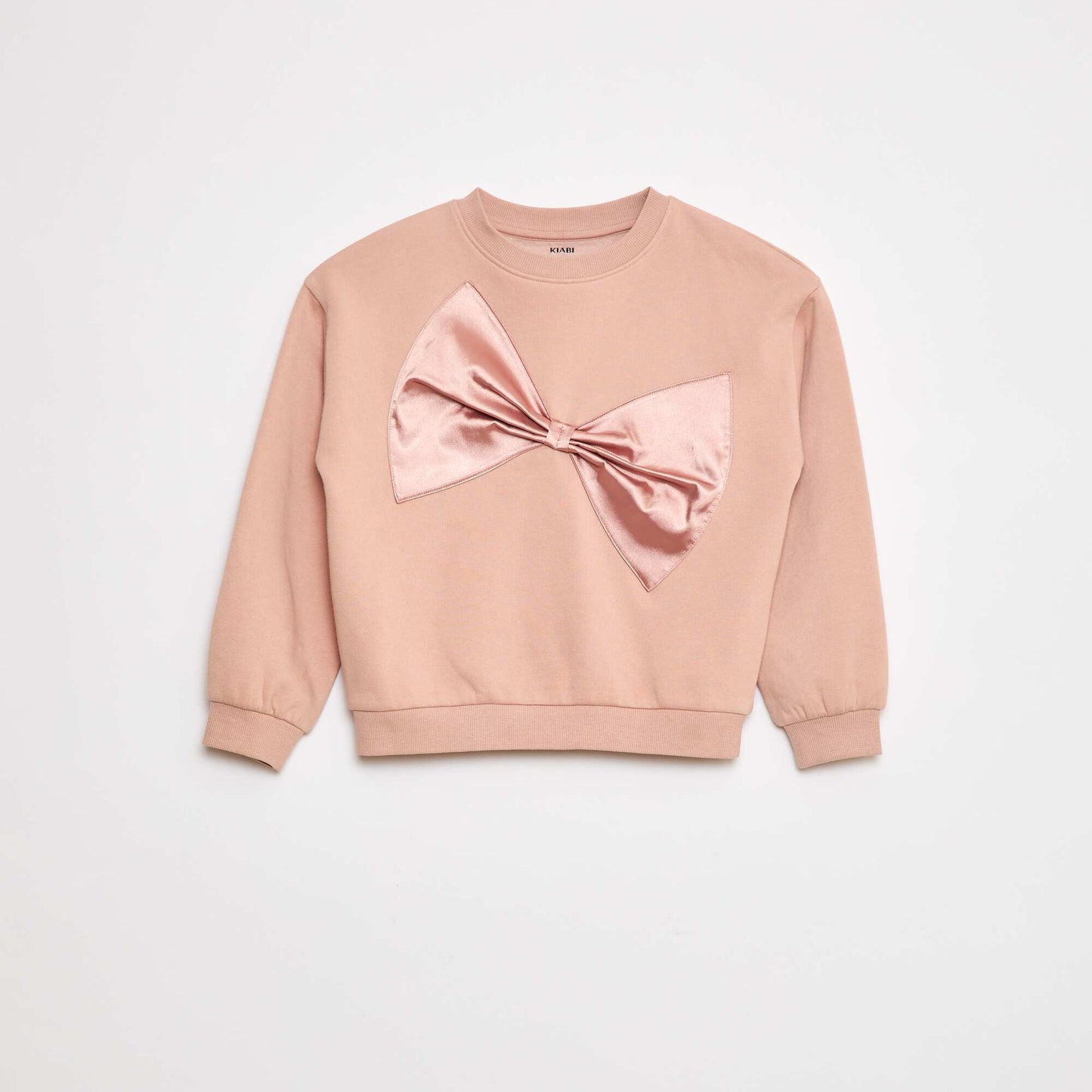 Sweatshirt with satin bow PINK