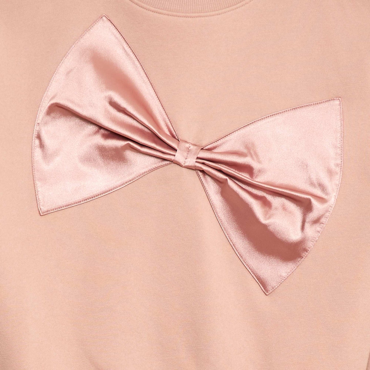 Sweatshirt with satin bow PINK