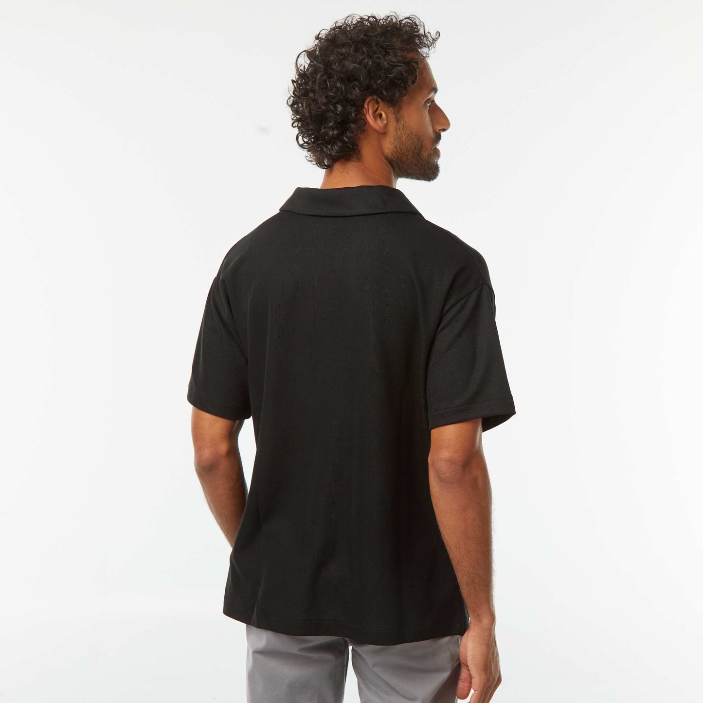 Short-sleeved polo shirt BLACK