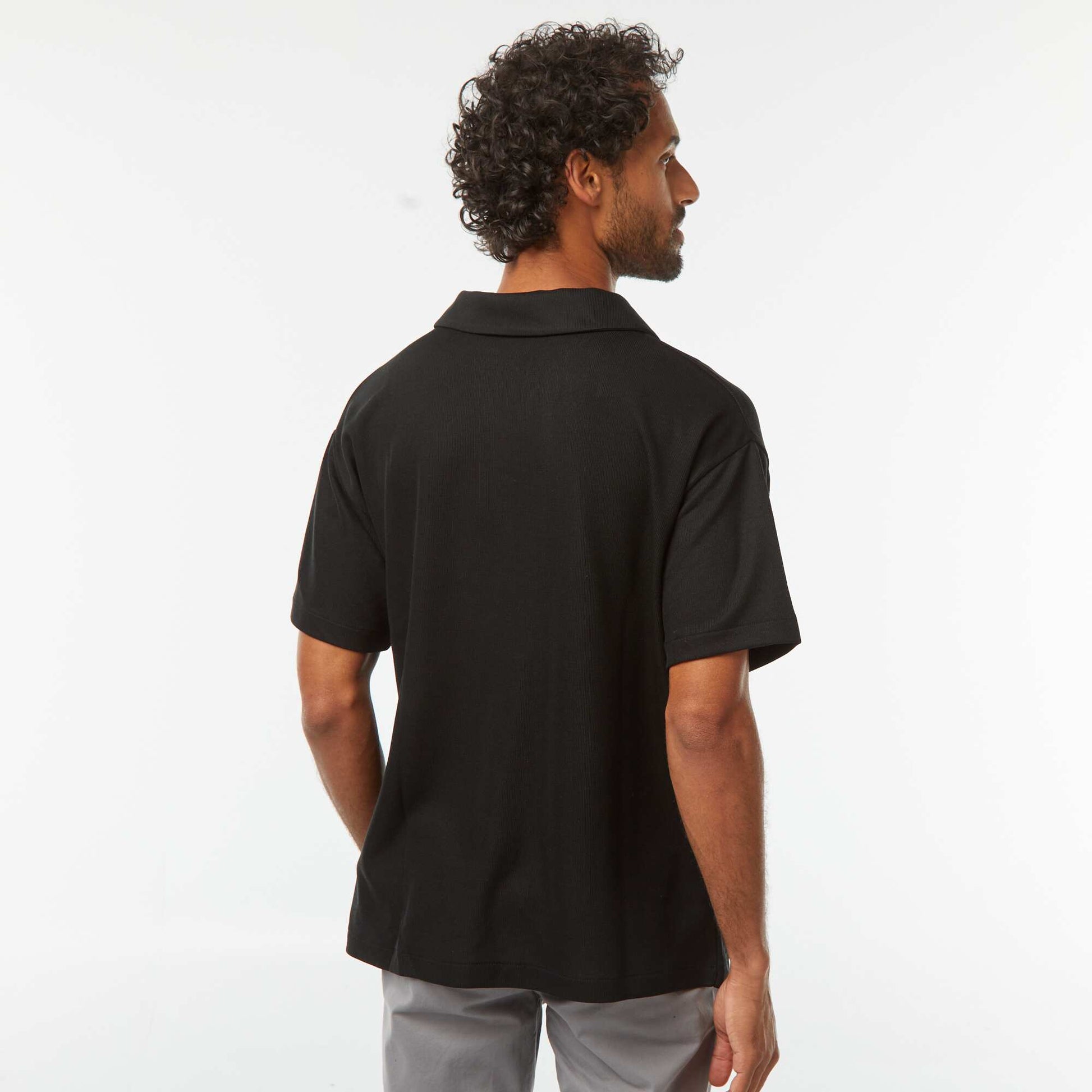 Short-sleeved polo shirt BLACK