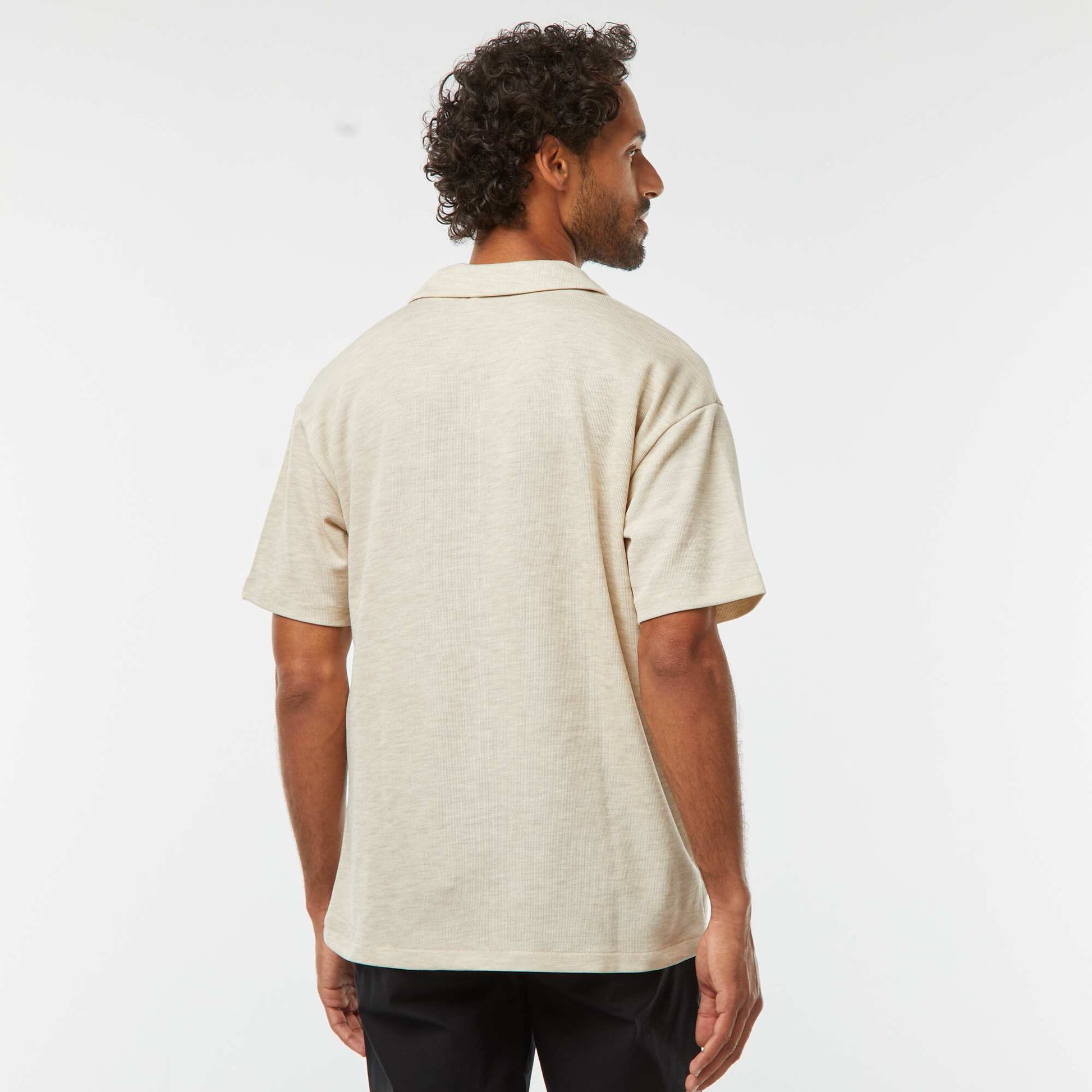 Short-sleeved polo shirt GREY