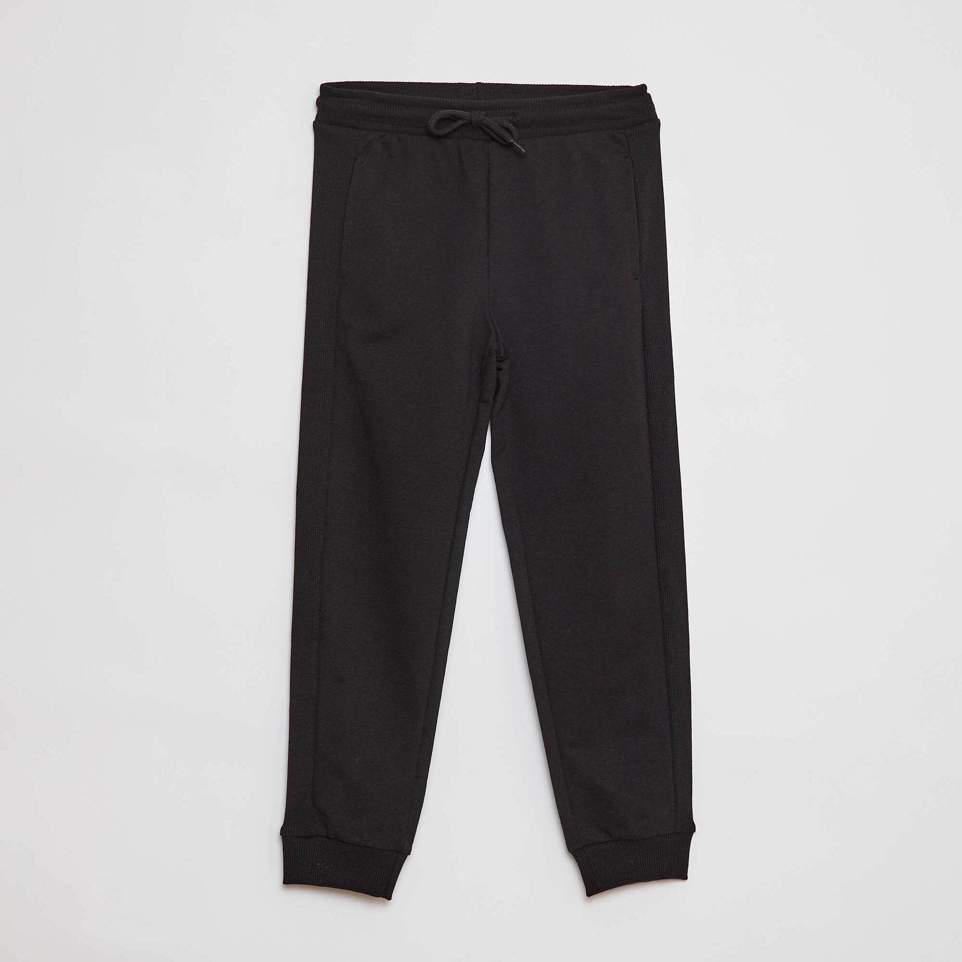 Plain joggers with pockets BLACK
