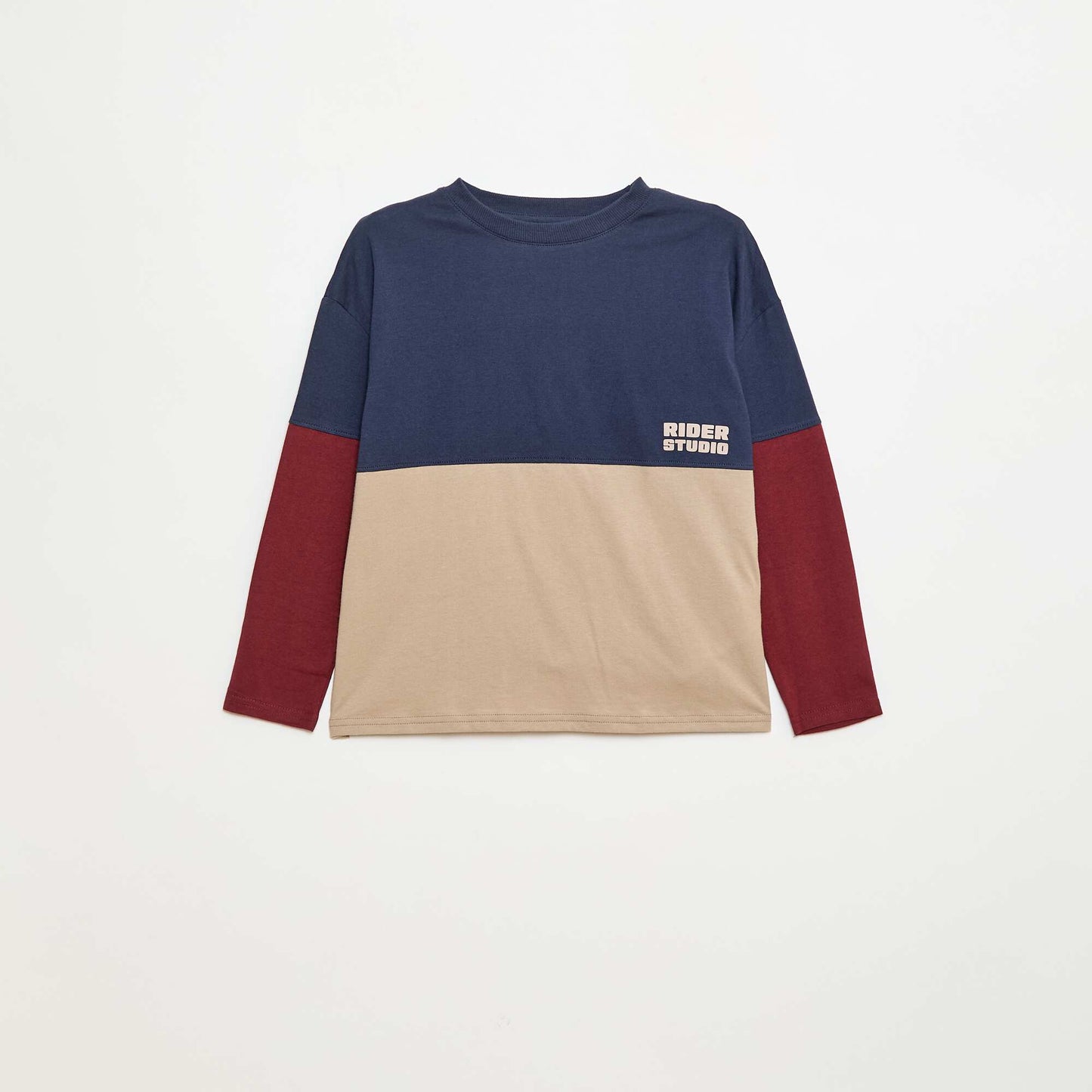 Colorblock Long-Sleeve Jersey T-Shirt BLUE