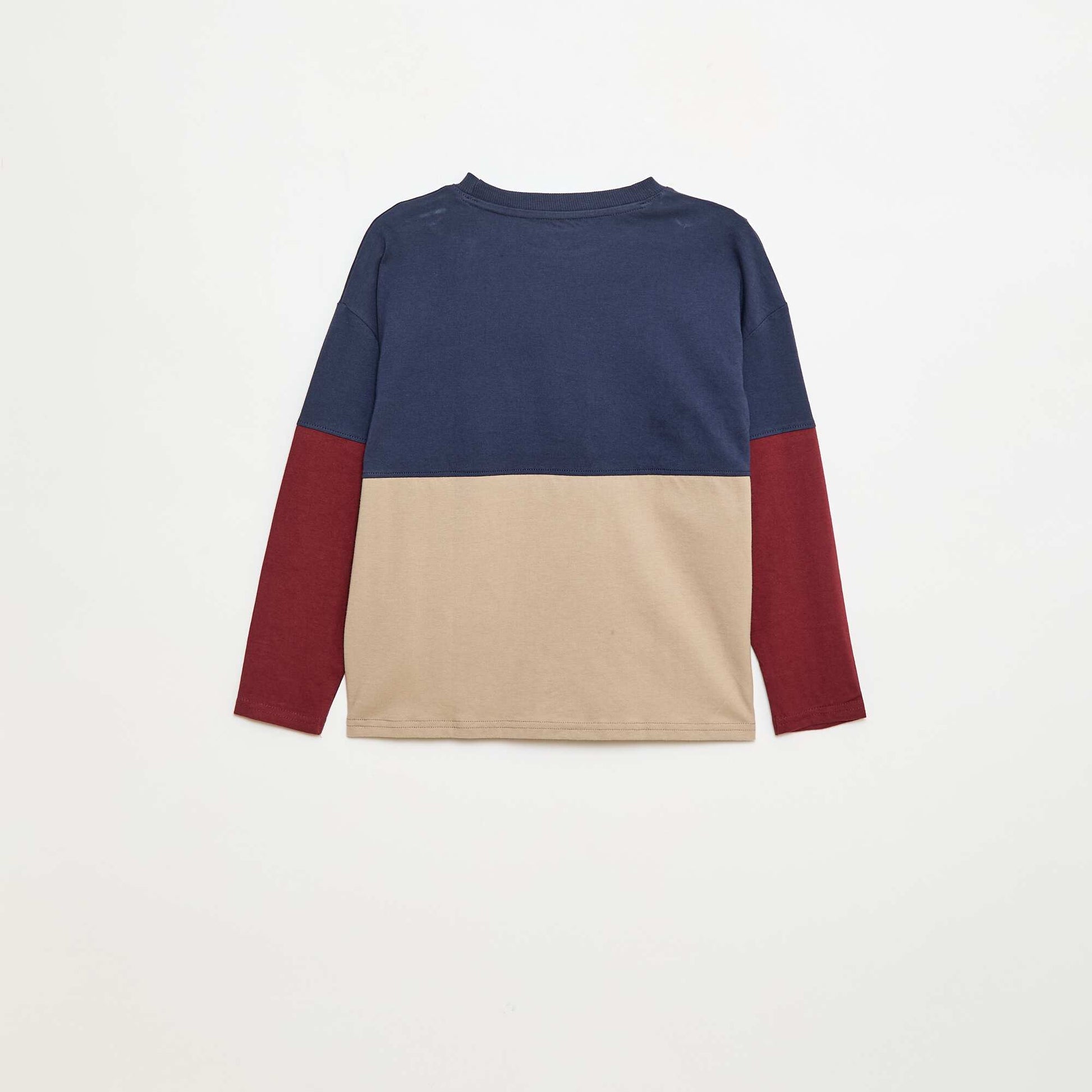 Colorblock Long-Sleeve Jersey T-Shirt BLUE