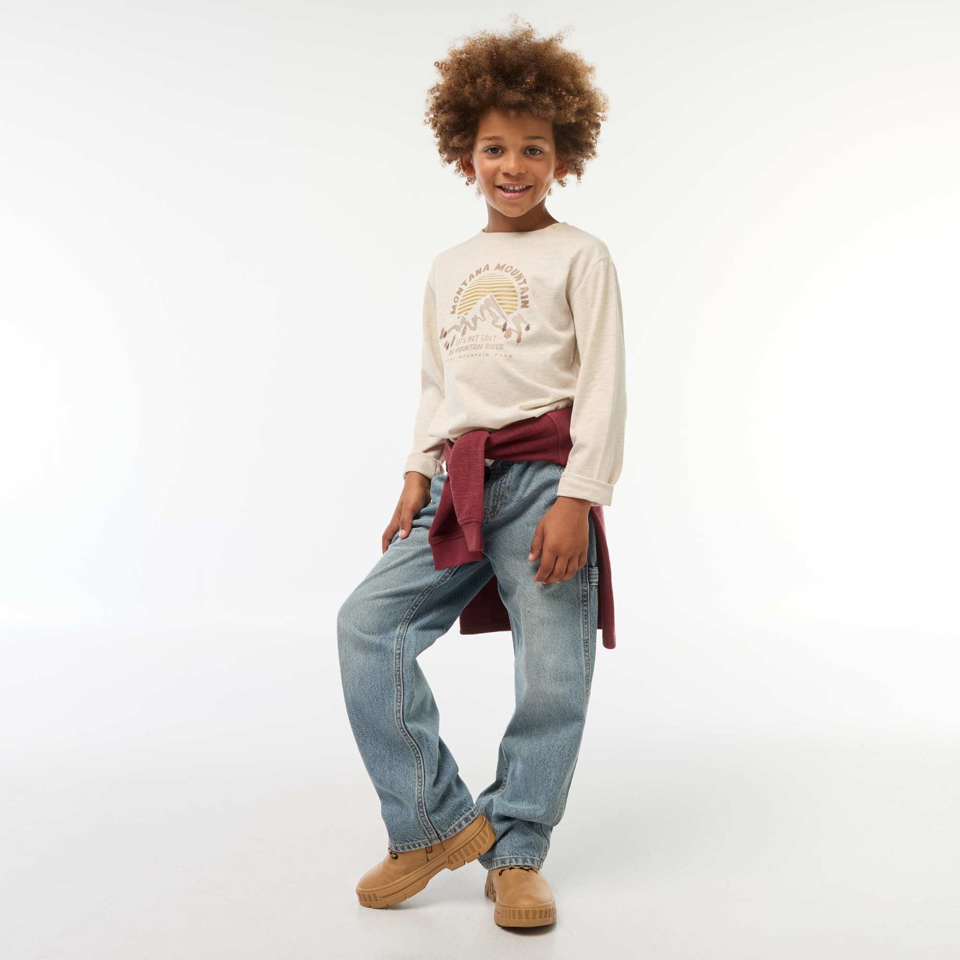 Relaxed-fit denim trousers BLUE
