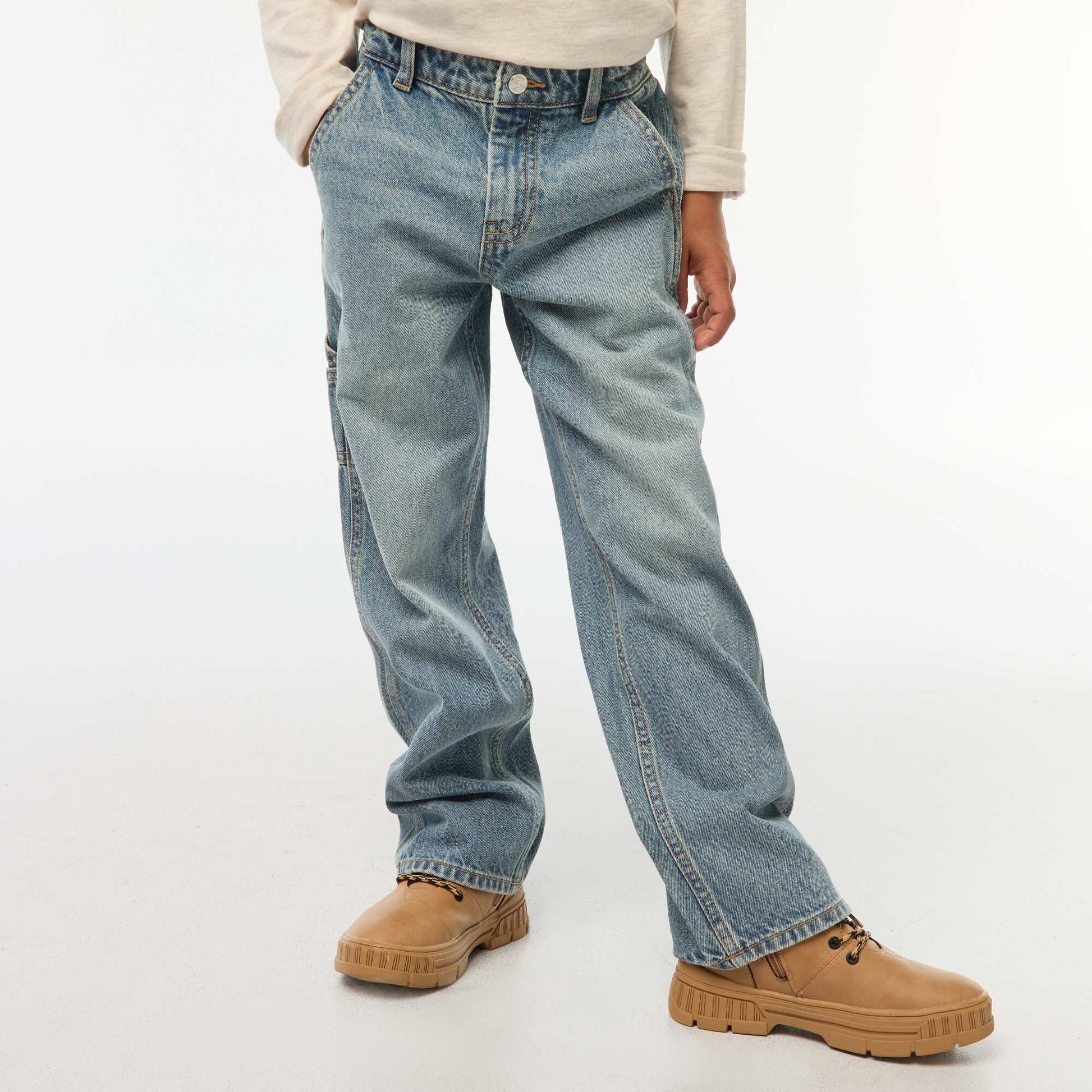 Relaxed-fit denim trousers BLUE