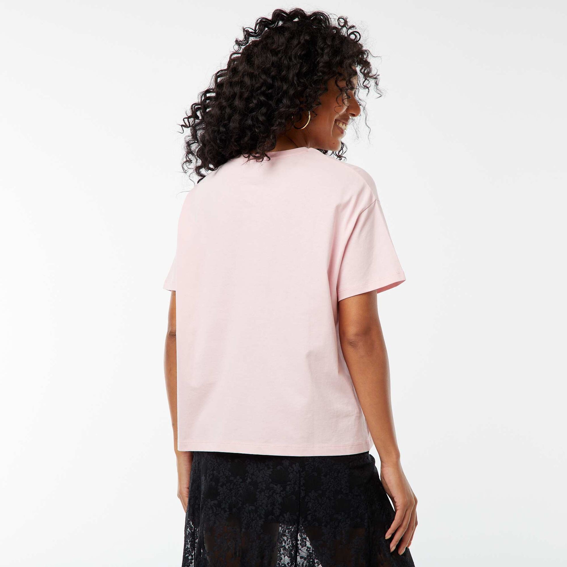 Oversized printed T-shirt PINK