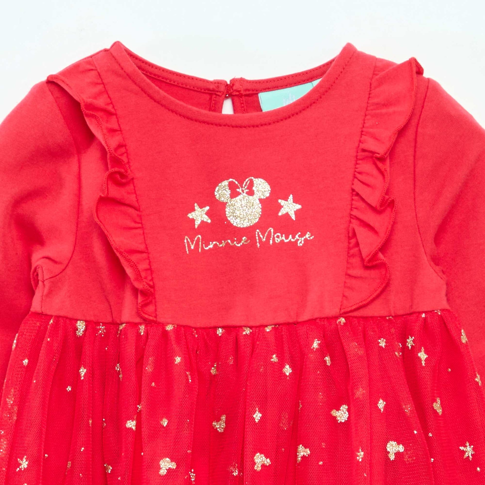 minnie mouse christmas dress Disney 'Minnie' Flocked Christmas Dress RED – Kiabi KSA