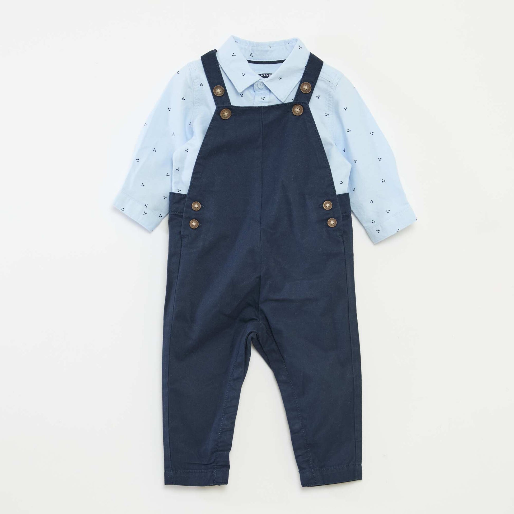 Long Overalls Set BLUE