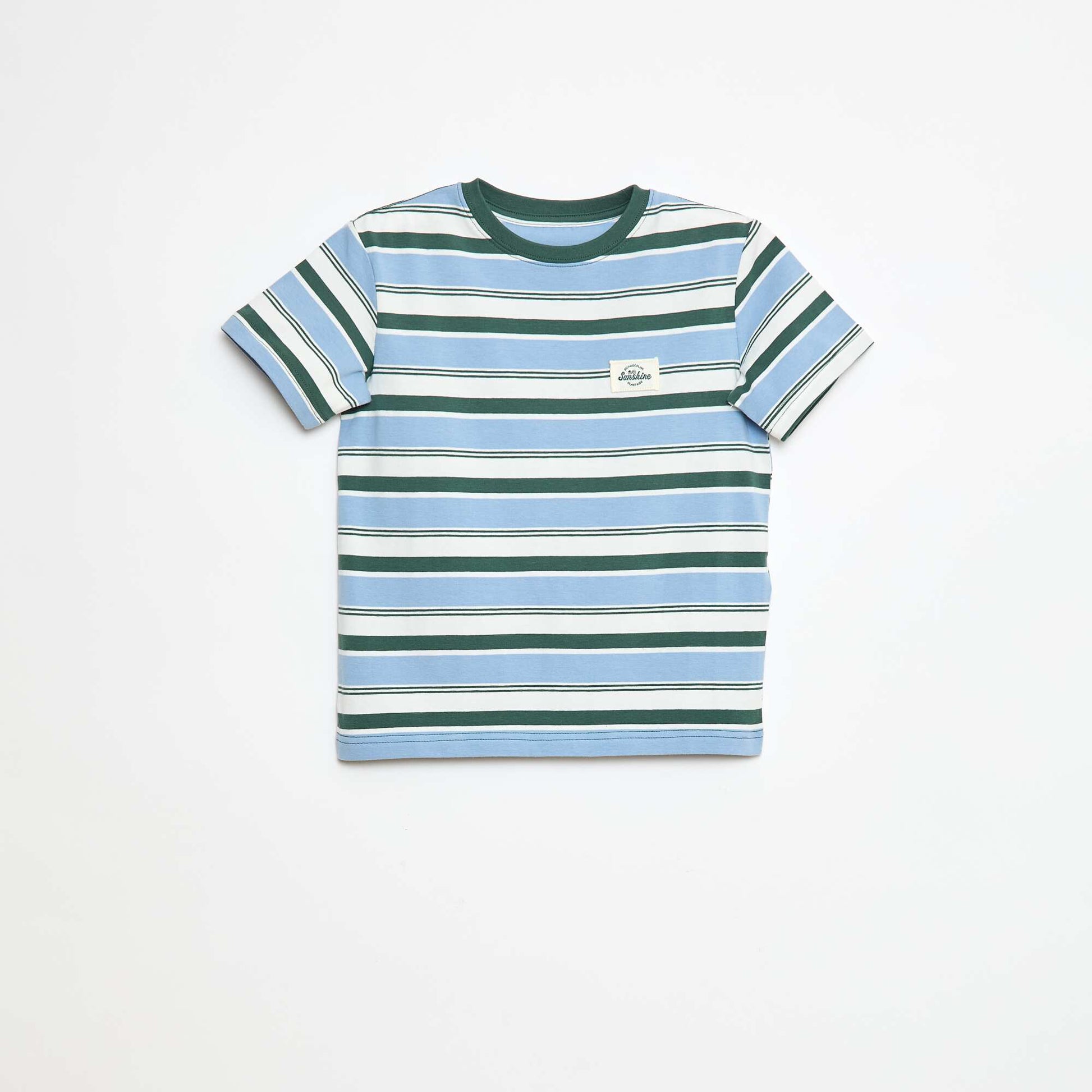 Striped short-sleeved T-shirt BLUE