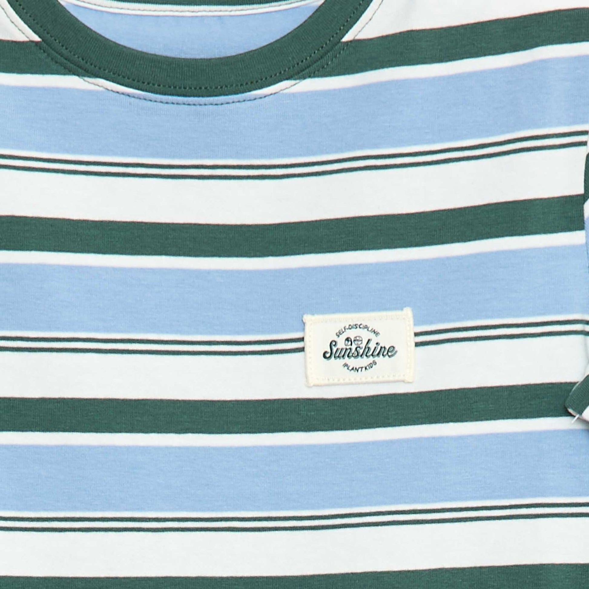 Striped short-sleeved T-shirt BLUE