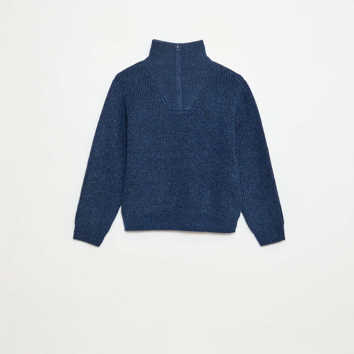 Warm Plain Sweater BLUE