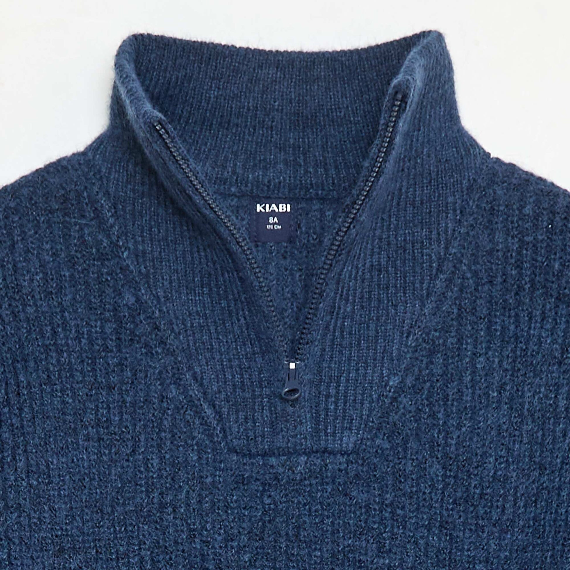 Warm Plain Sweater BLUE