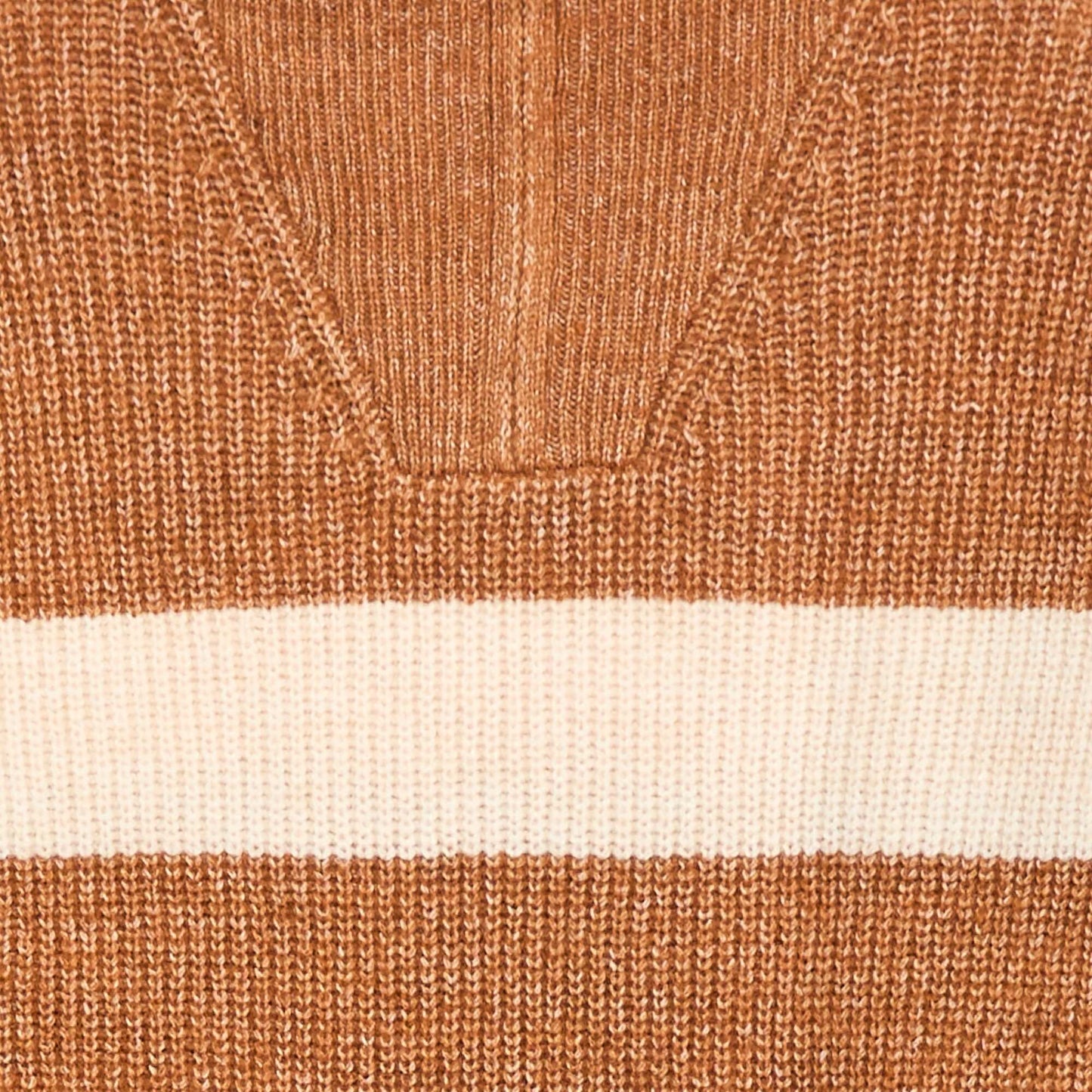 Warm Striped Sweater BROWN