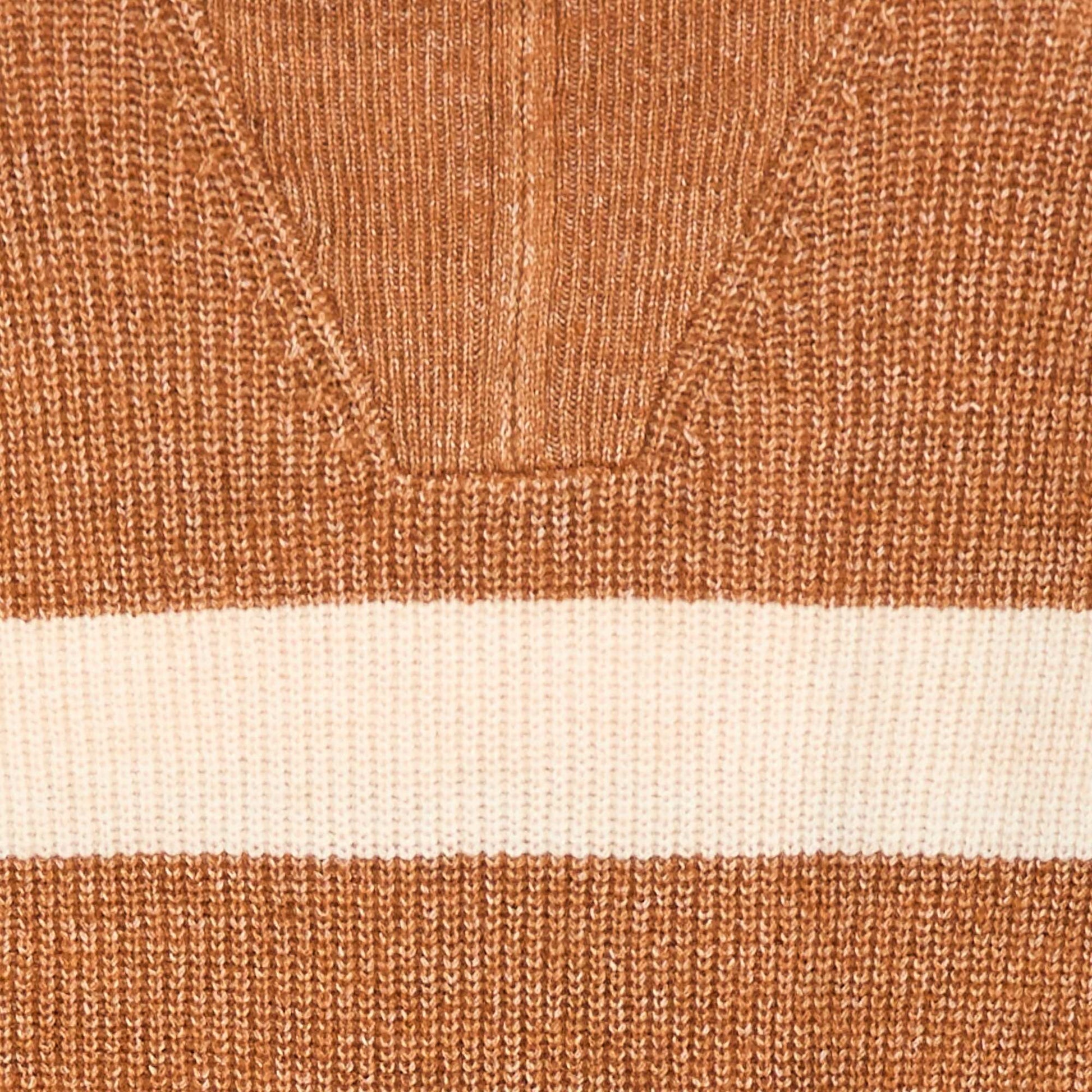 Warm Striped Sweater BROWN
