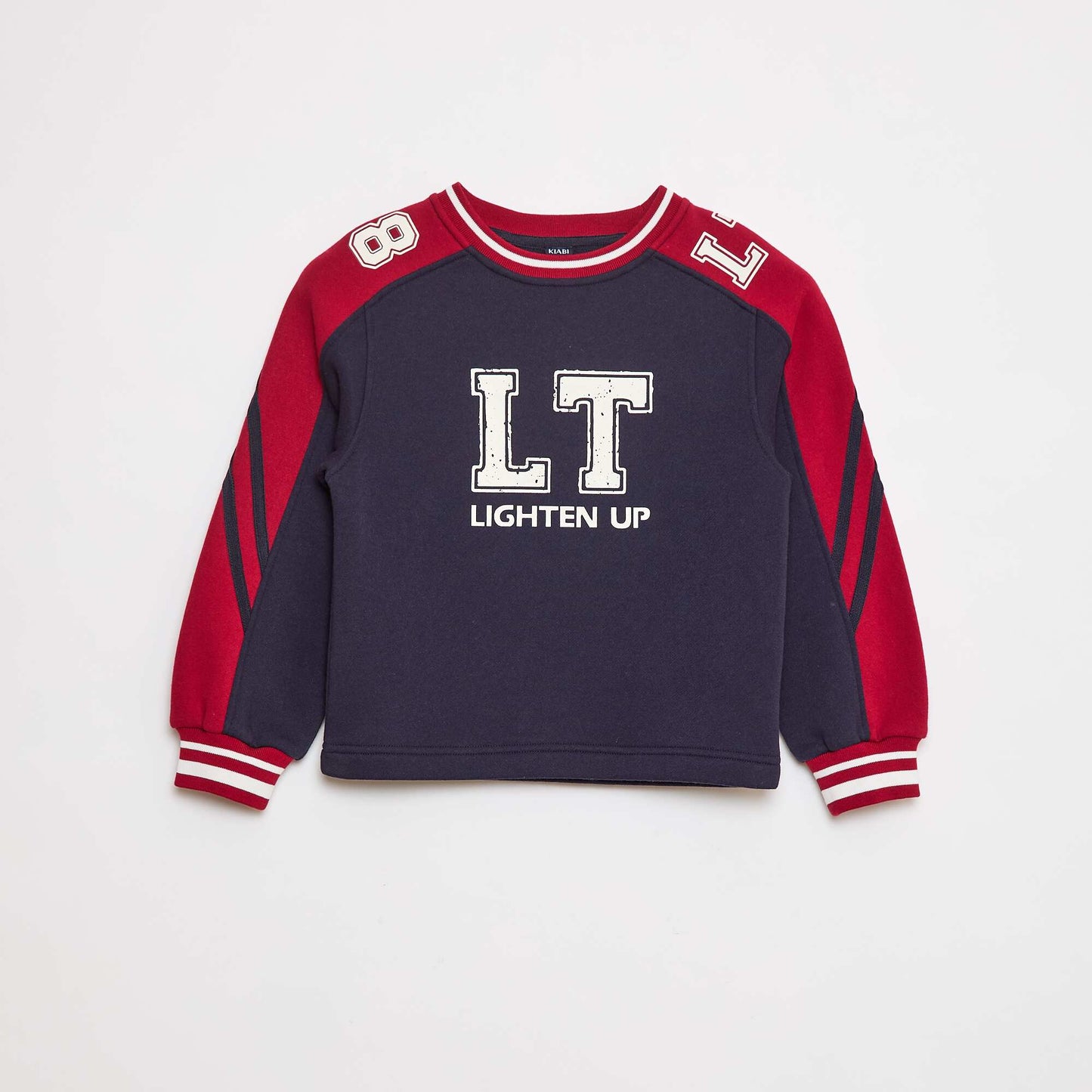 Two-Tone Patterned Sweatshirt BLUE