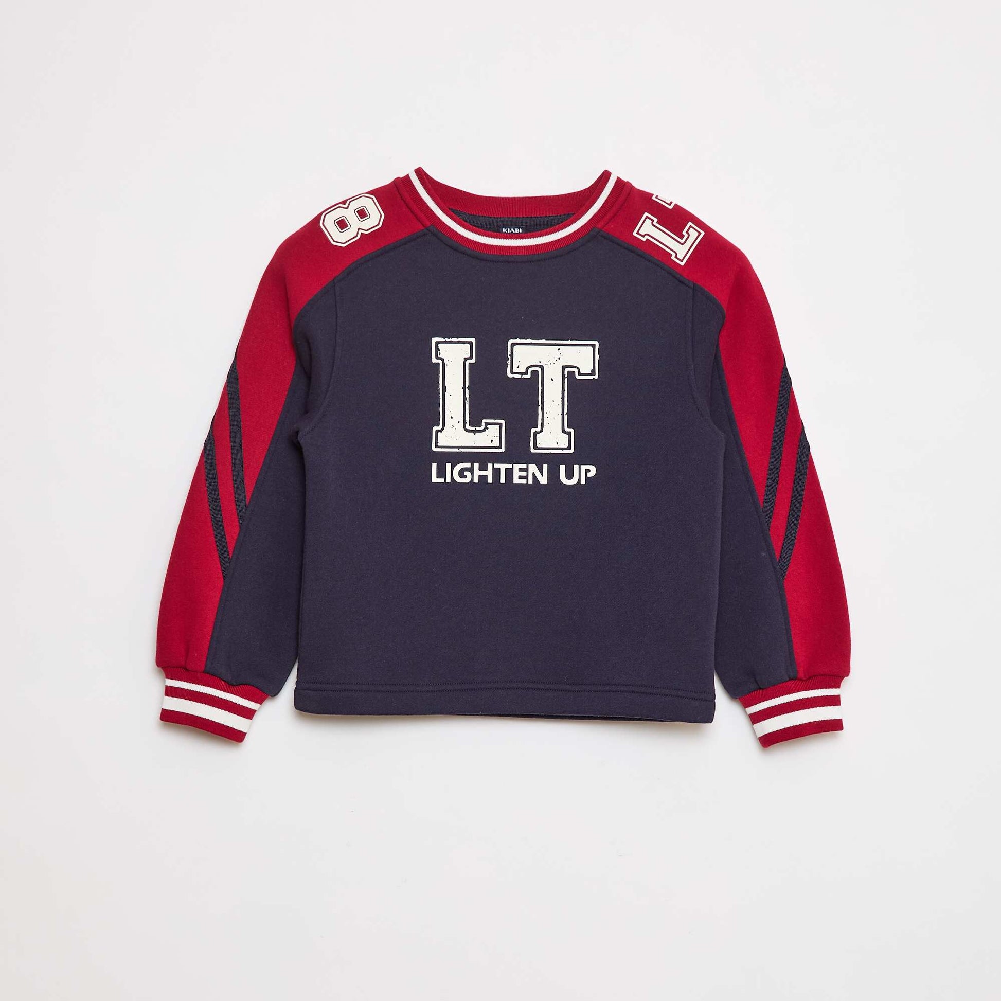 Two-Tone Patterned Sweatshirt BLUE