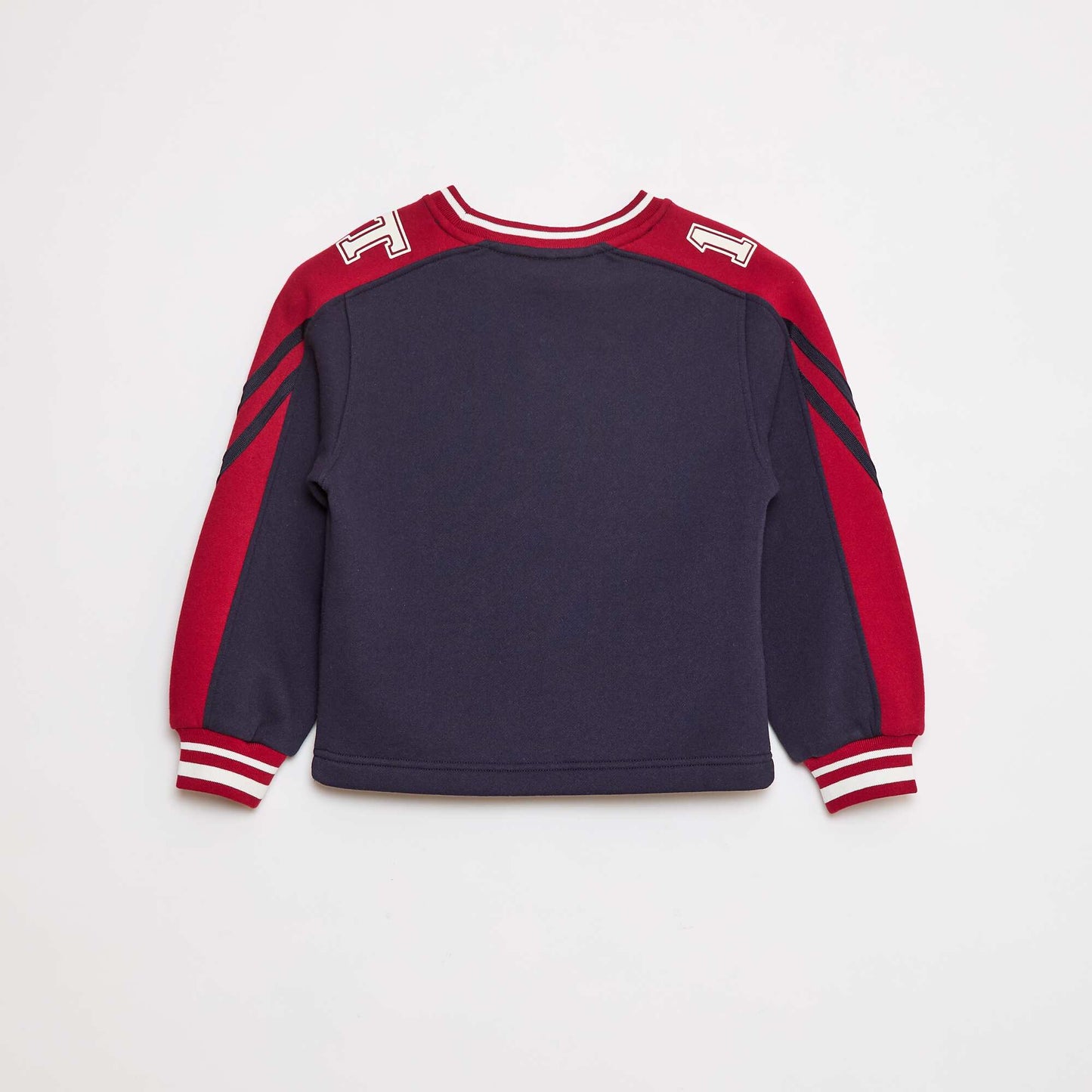 Two-Tone Patterned Sweatshirt BLUE