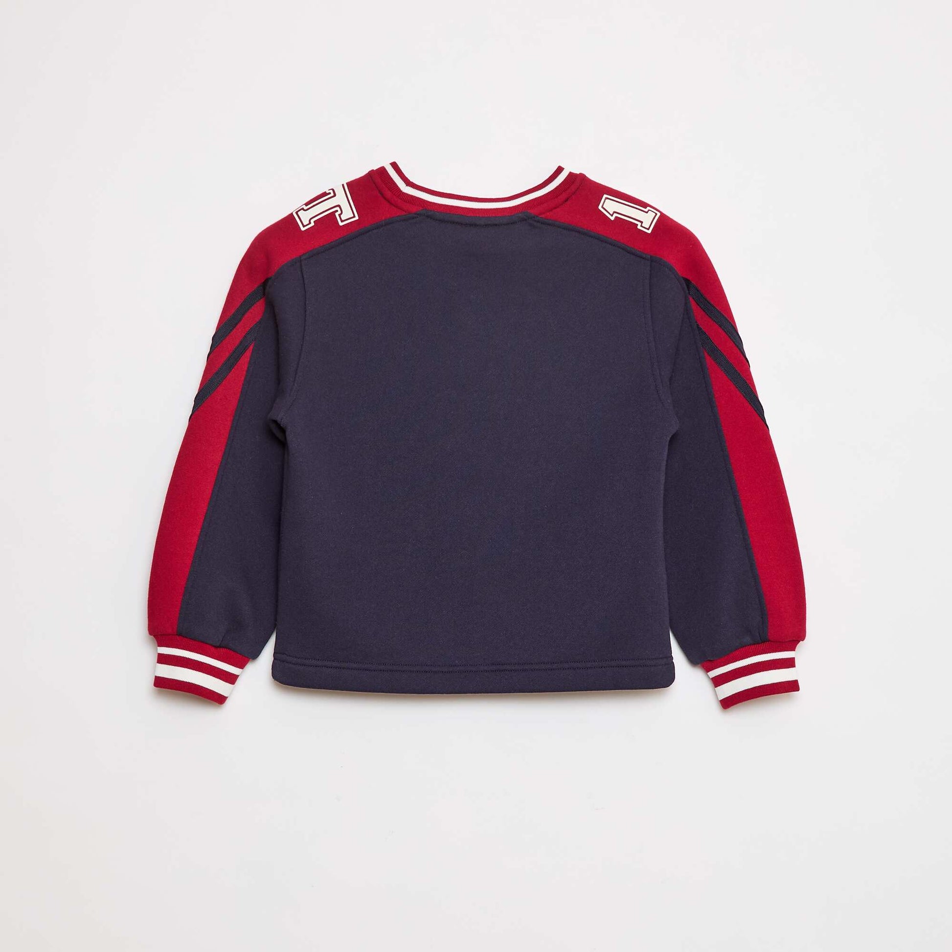 Two-Tone Patterned Sweatshirt BLUE