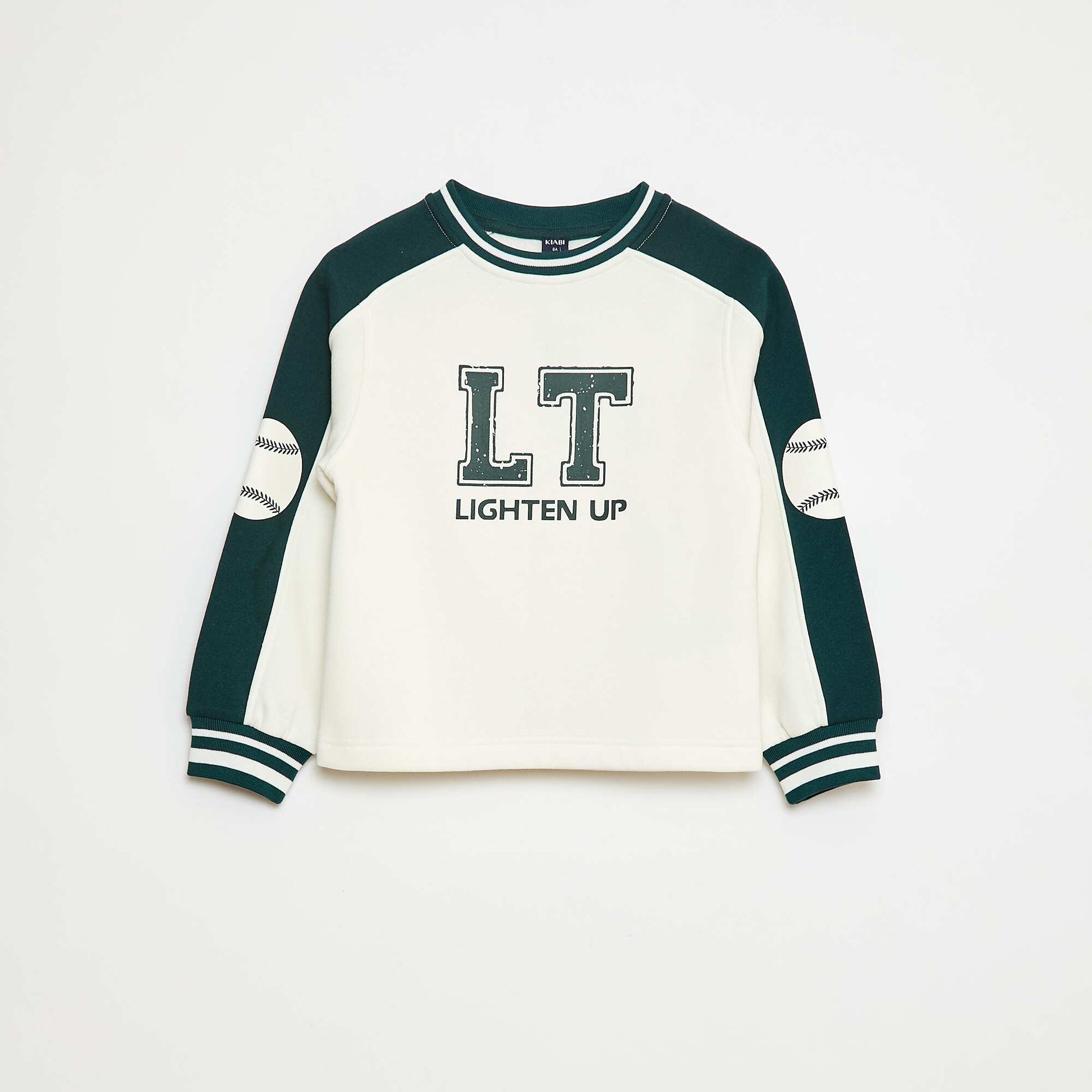 Two-Tone Patterned Sweatshirt GREEN