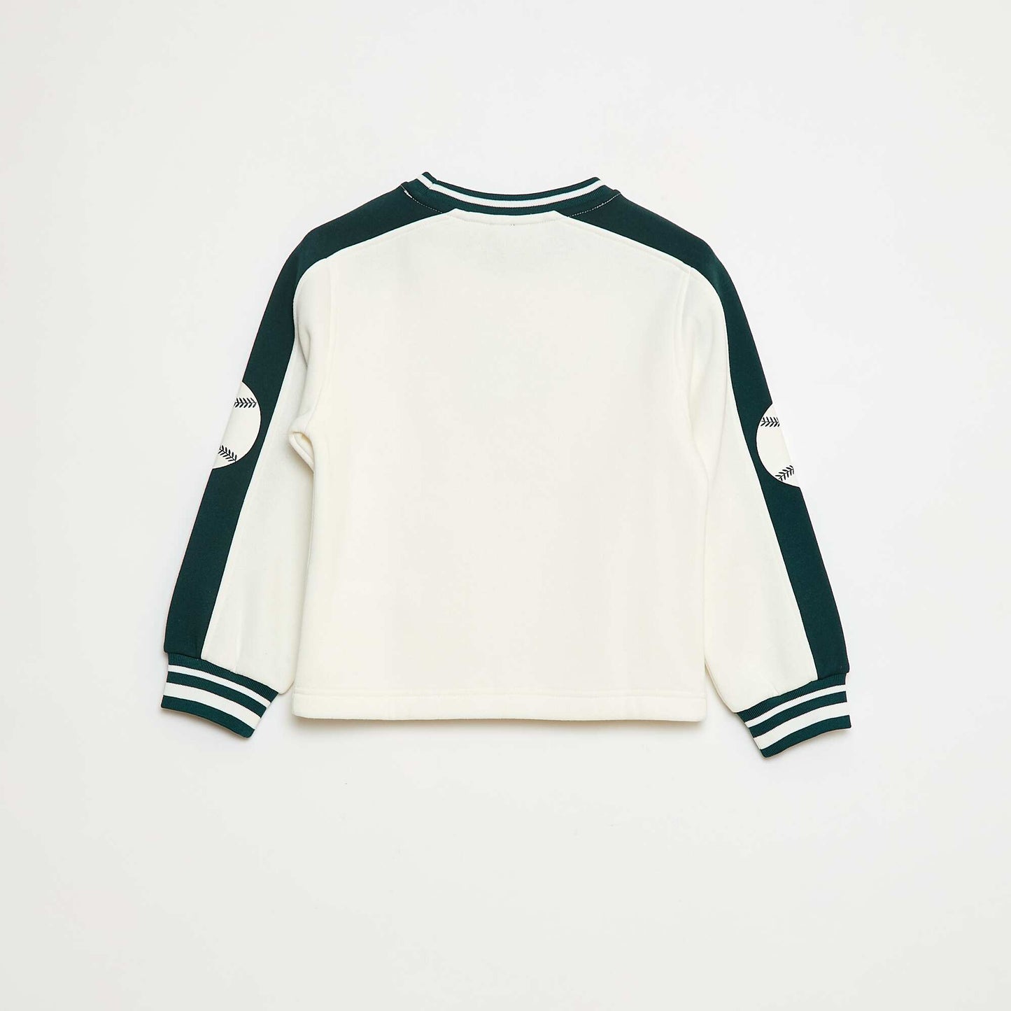 Two-Tone Patterned Sweatshirt GREEN