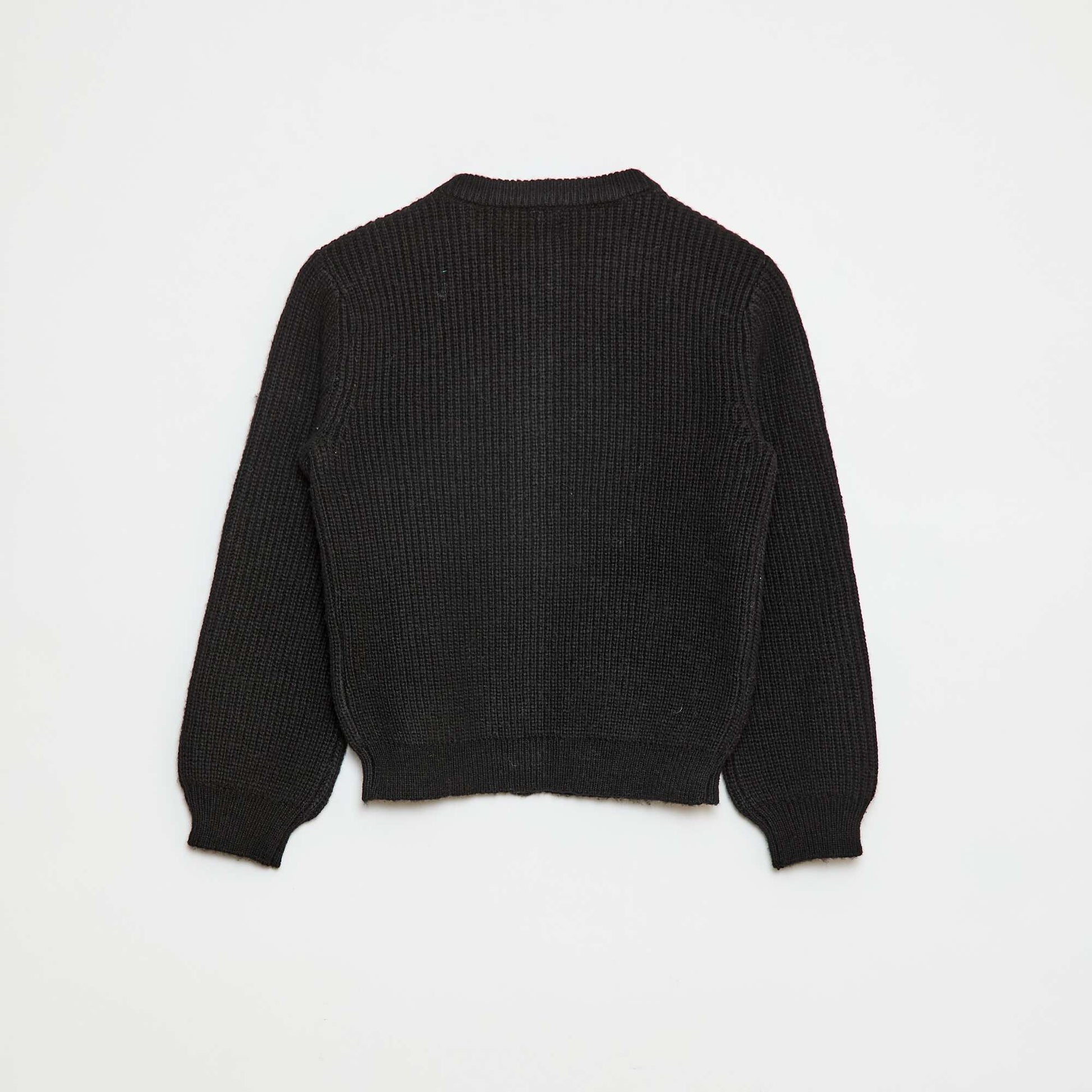 Chunky Knit Cardigan BLACK