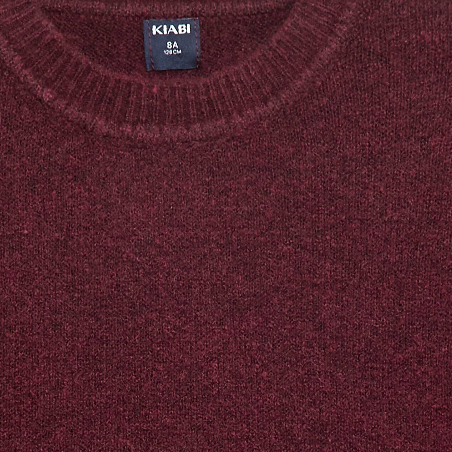 Plain Knit Round Neck Jumper RED