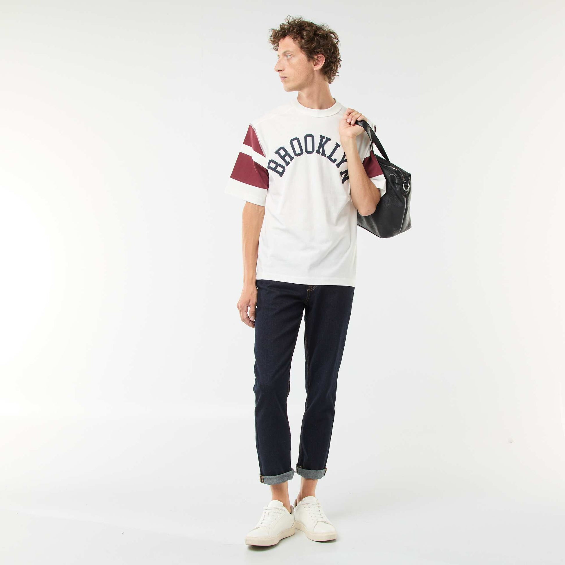 Sporty short-sleeved 'Brooklin' T-shirt RED