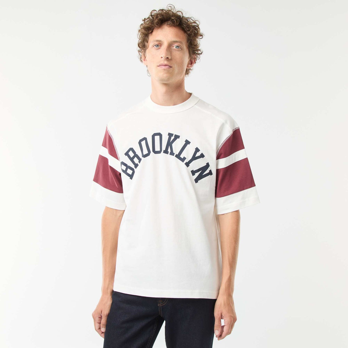 Sporty short-sleeved 'Brooklin' T-shirt RED
