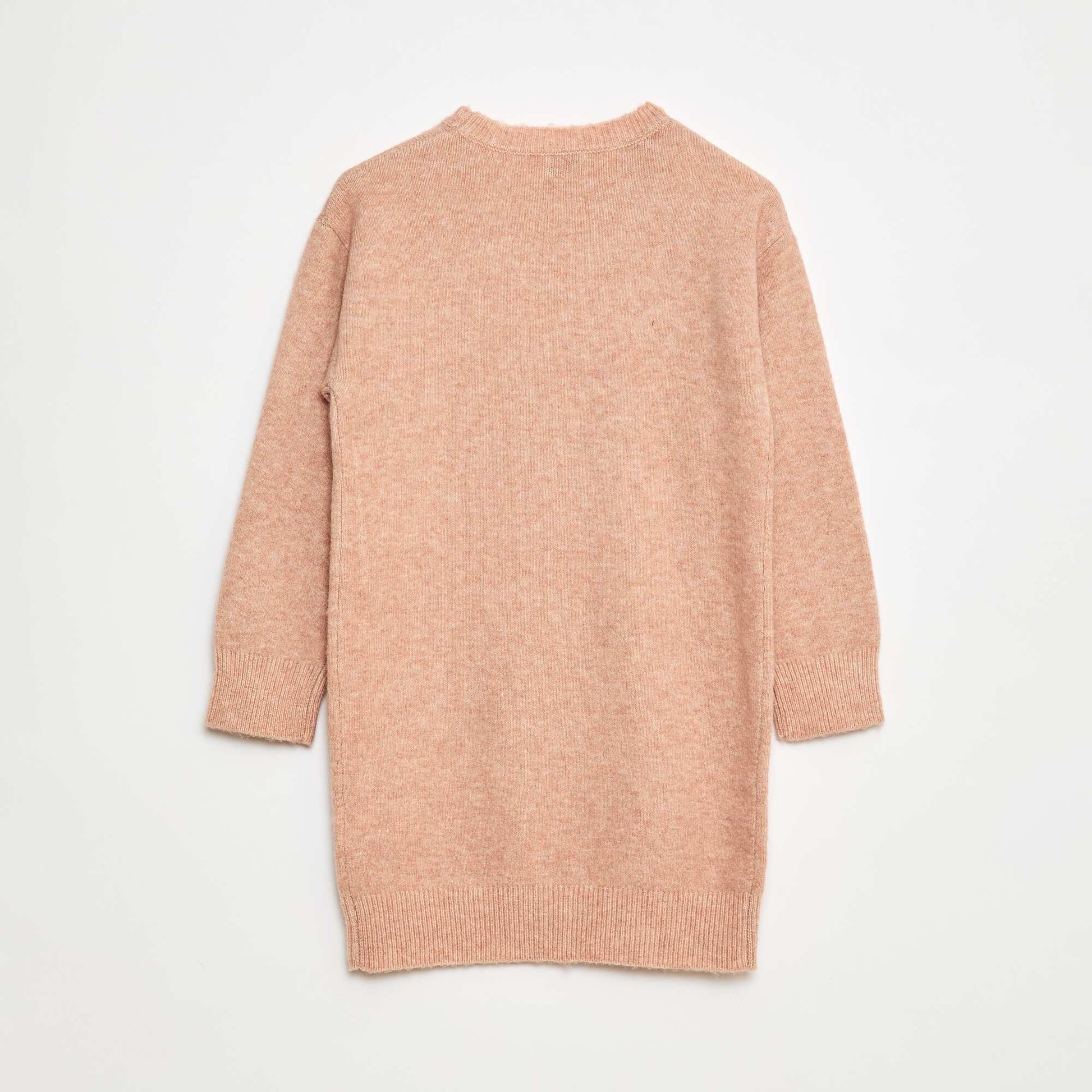 Knitted dress with sequin stars PINK