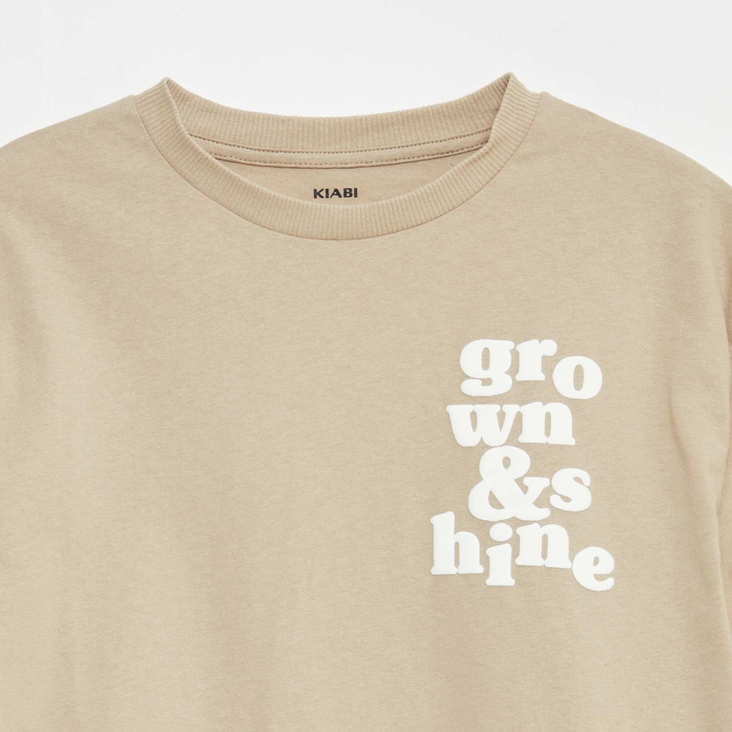 2-in-1 effect T-shirt BEIGE
