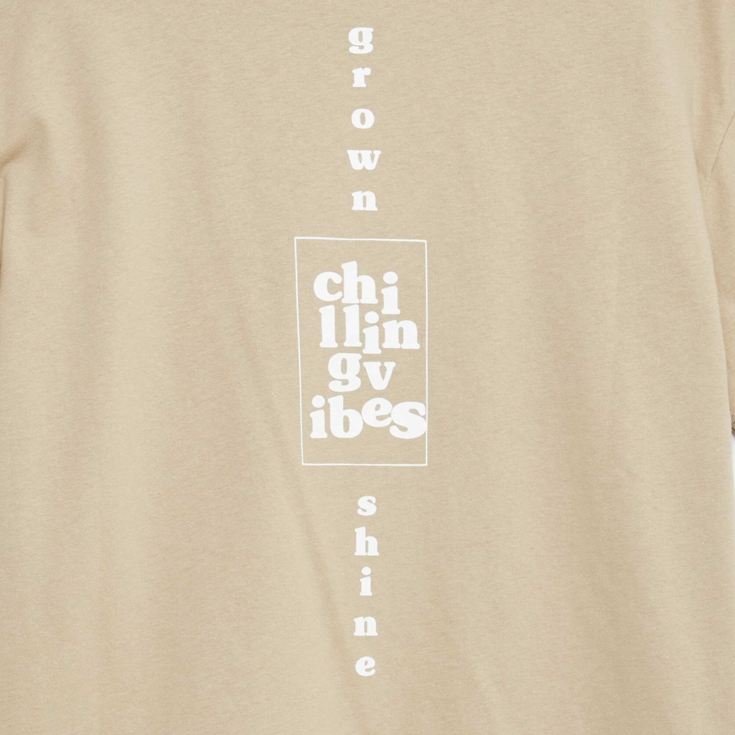 2-in-1 effect T-shirt BEIGE