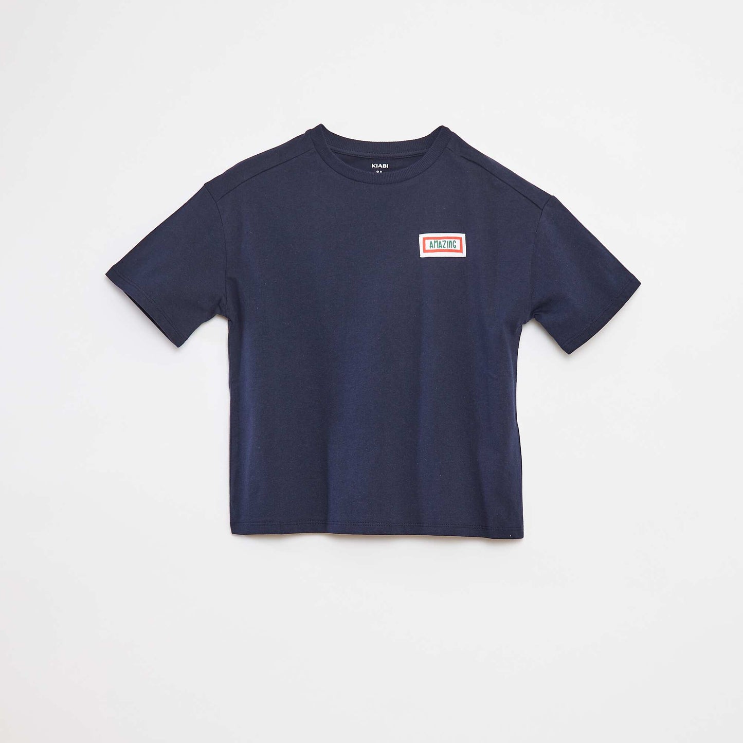 Loose-fit short-sleeved T-shirt BLUE