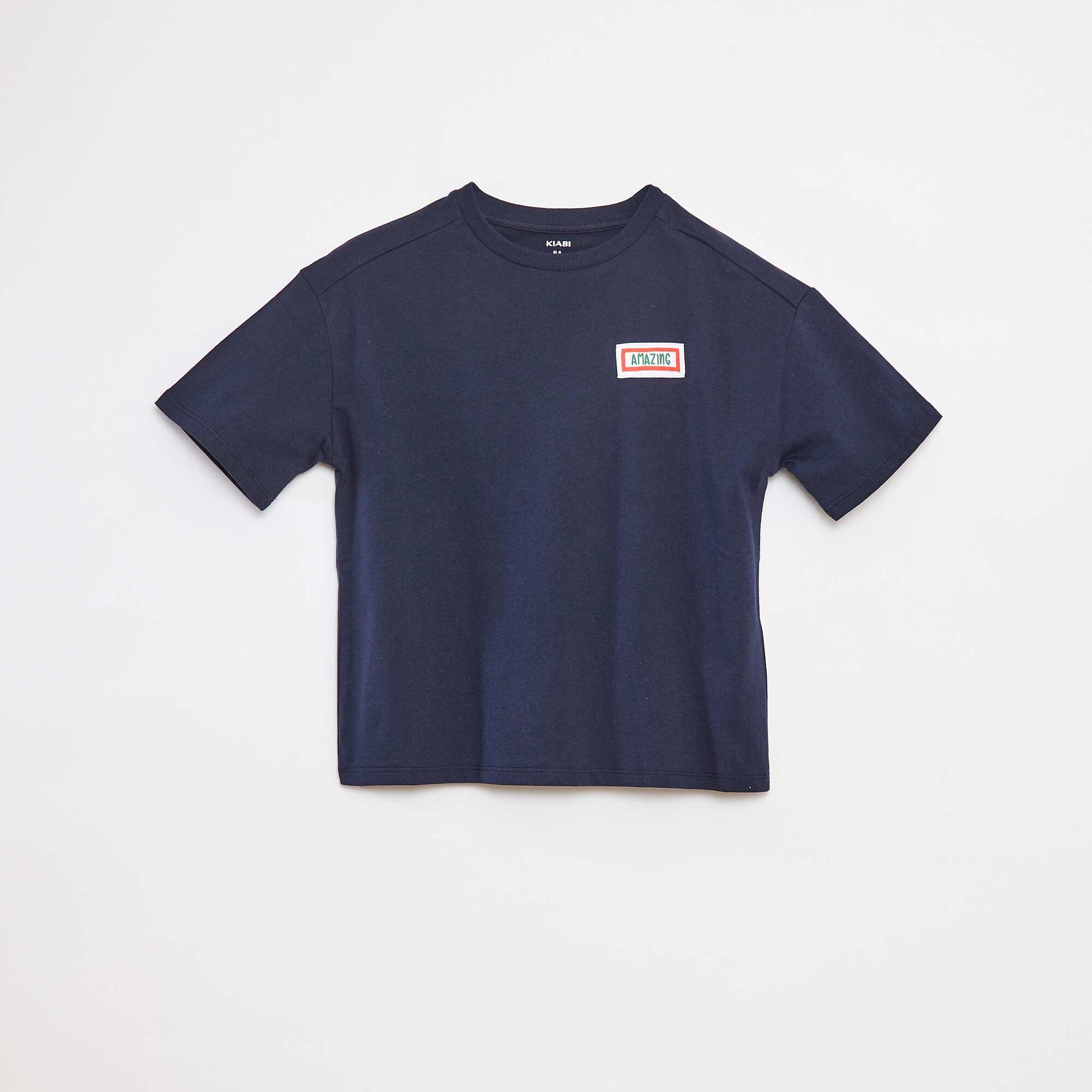 Loose-fit short-sleeved T-shirt BLUE