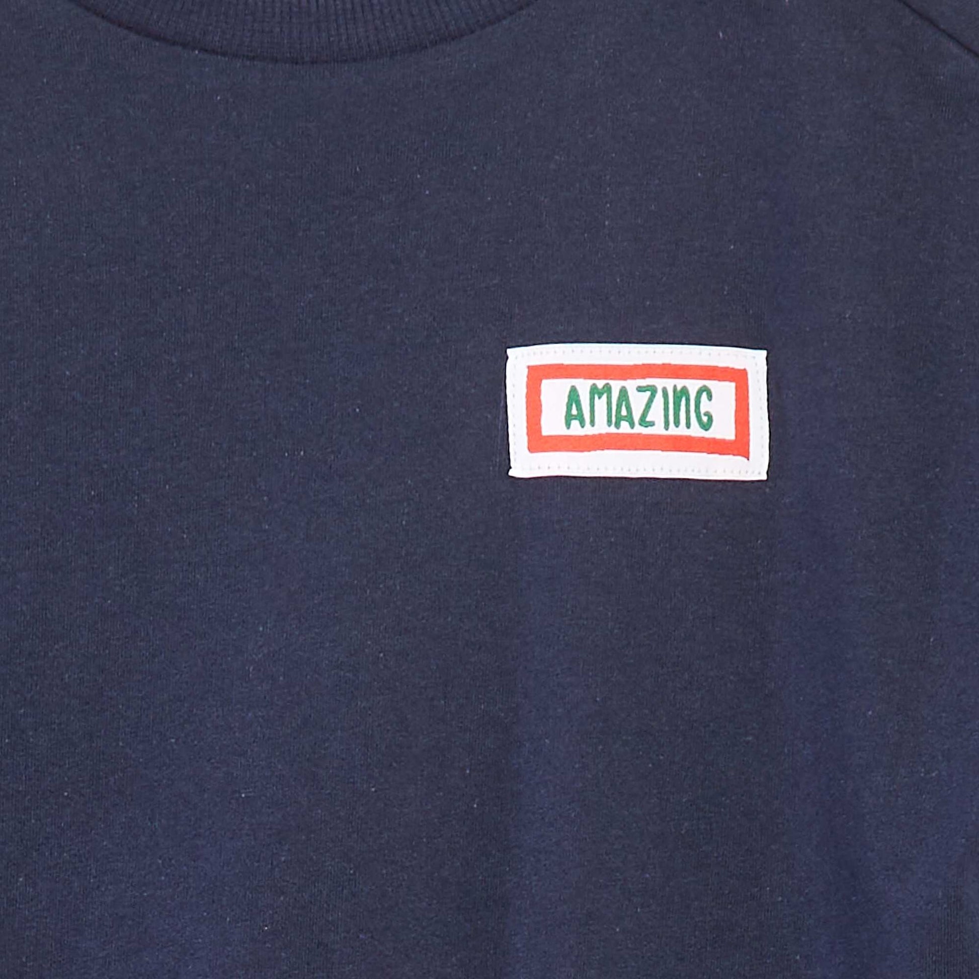 Loose-fit short-sleeved T-shirt BLUE