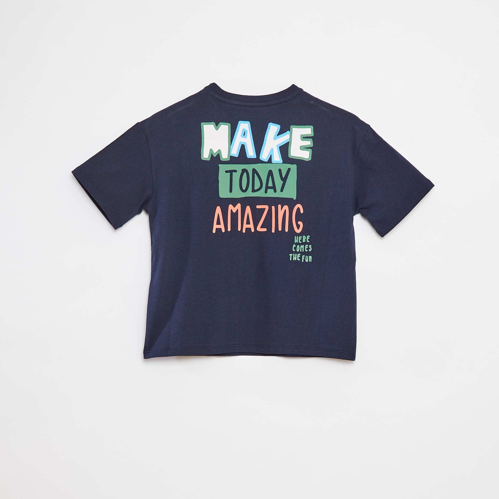 Loose-fit short-sleeved T-shirt BLUE