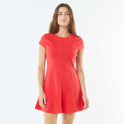Short skater-style dress RED