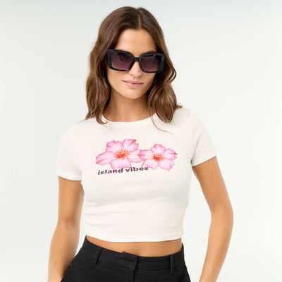 Printed Pattern Short-Sleeved T-Shirt WHITE