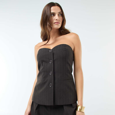 Barista-Style Vest Top BROWN
