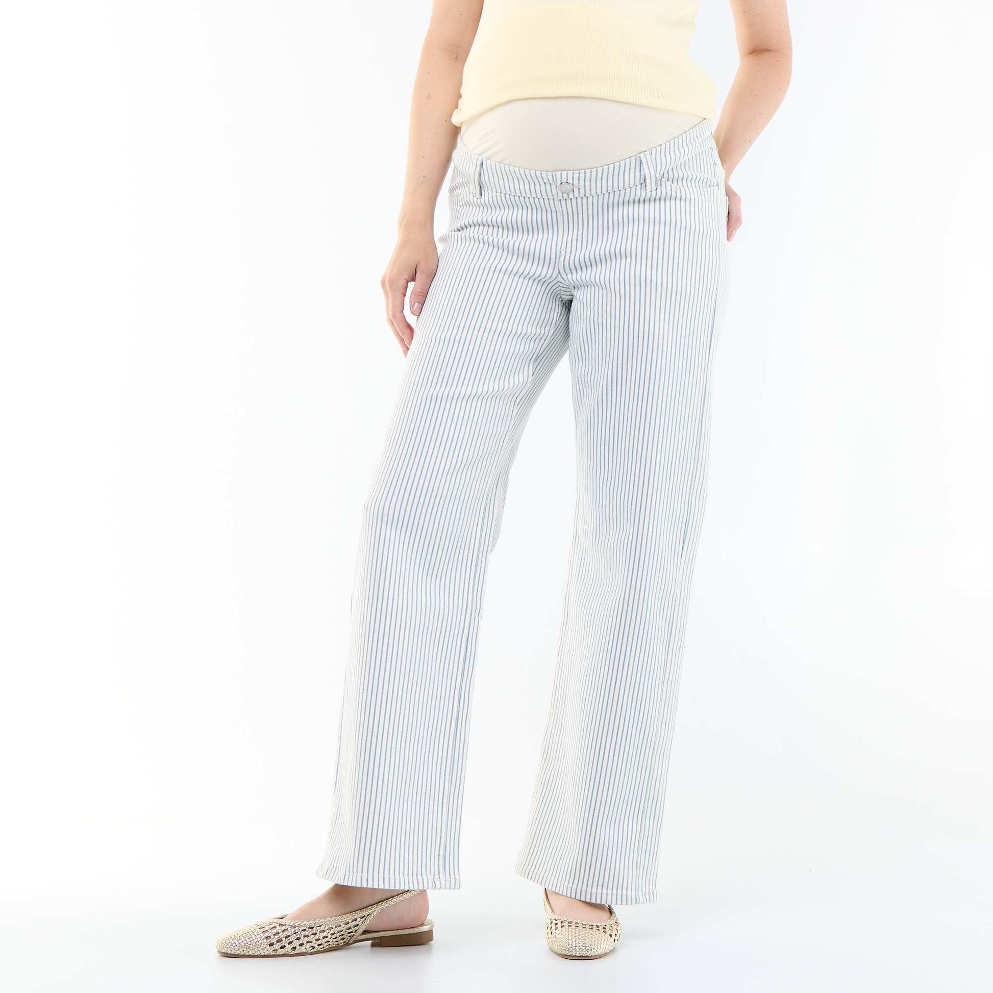 Maternity wide leg trousers BEIGE